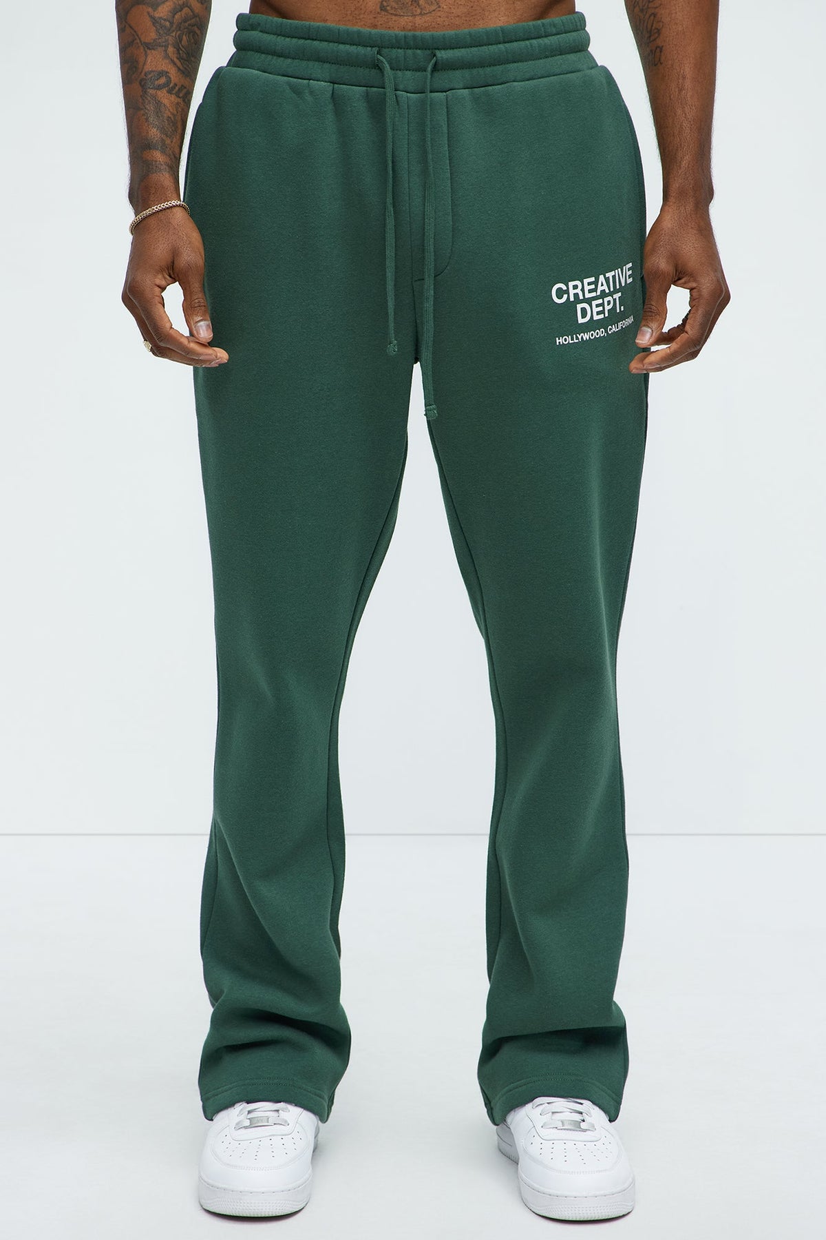 Tyson Creative Dept Skinny Flare Sweatpants - Green image 1