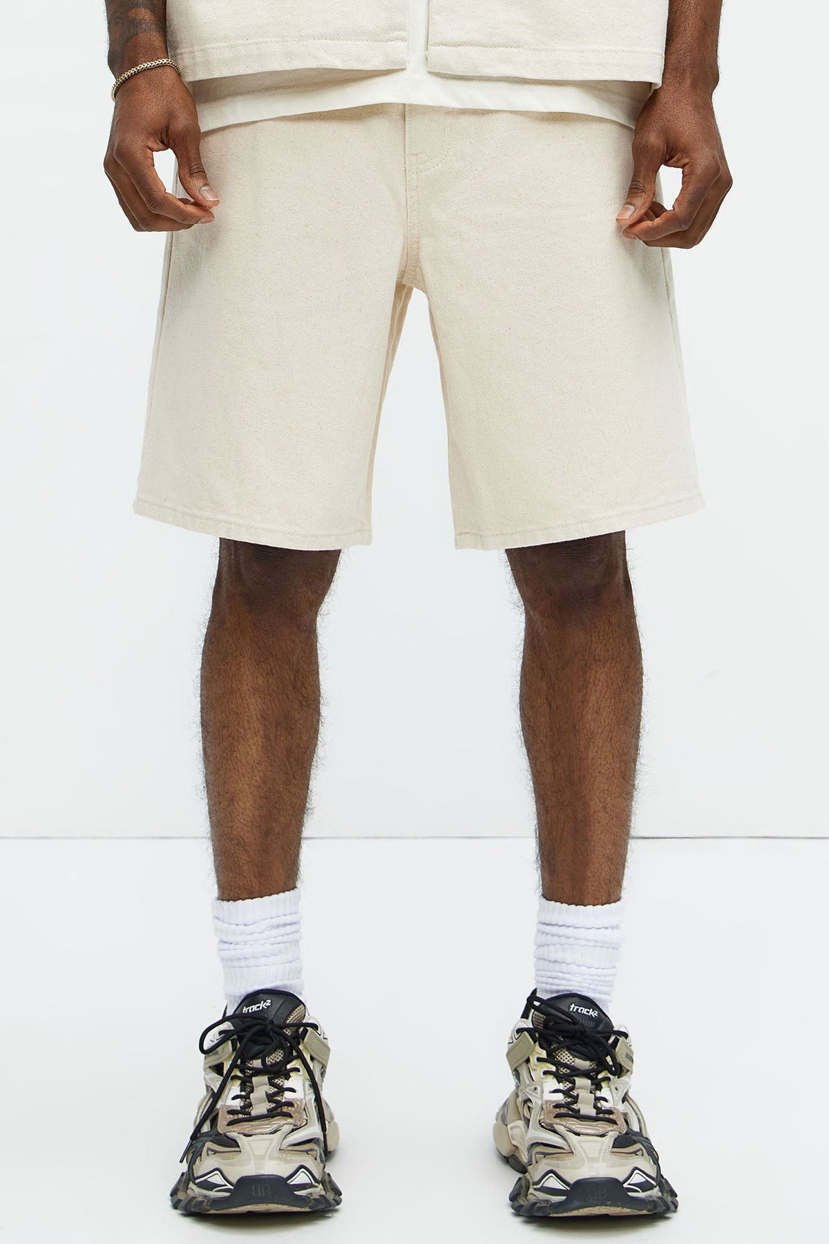 Colin Relaxed Denim Shorts - Sand image 1
