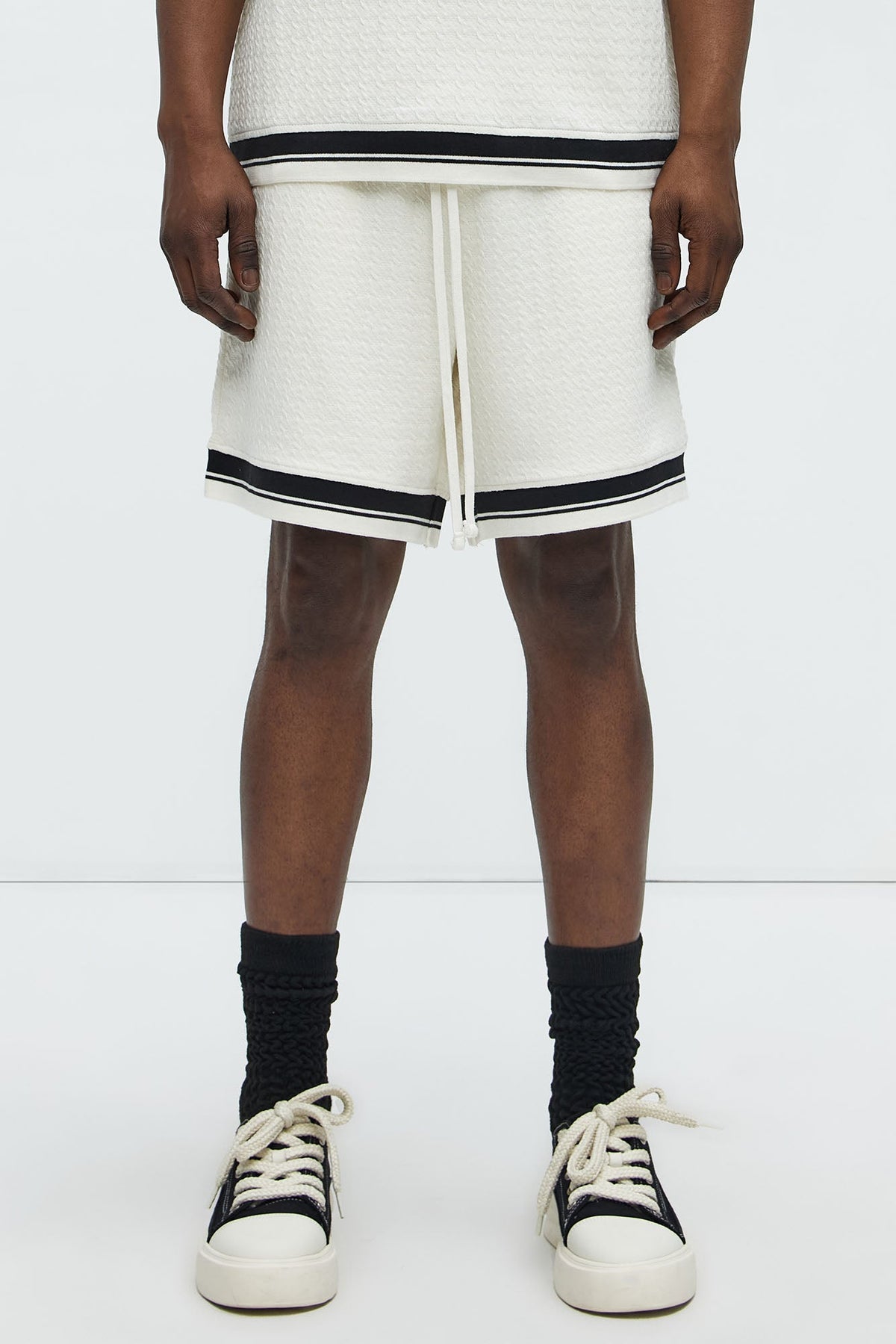 Princeton Textured Shorts - Cream image 1
