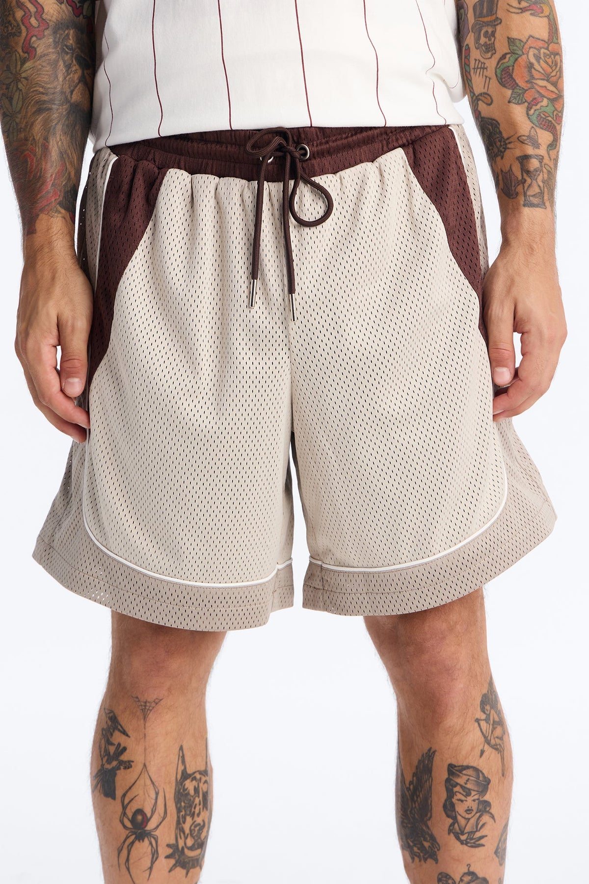 Marcello Relaxed Mesh Short - Brown/combo image 1