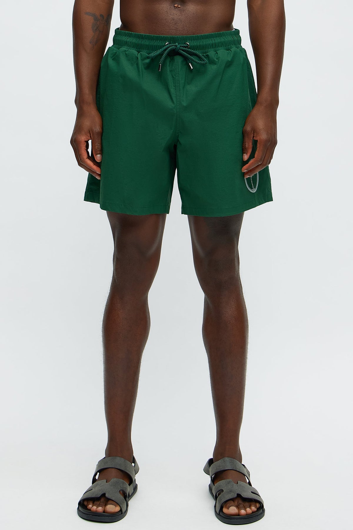 Palm Haven Swim Trunk 7″ - Green image 1