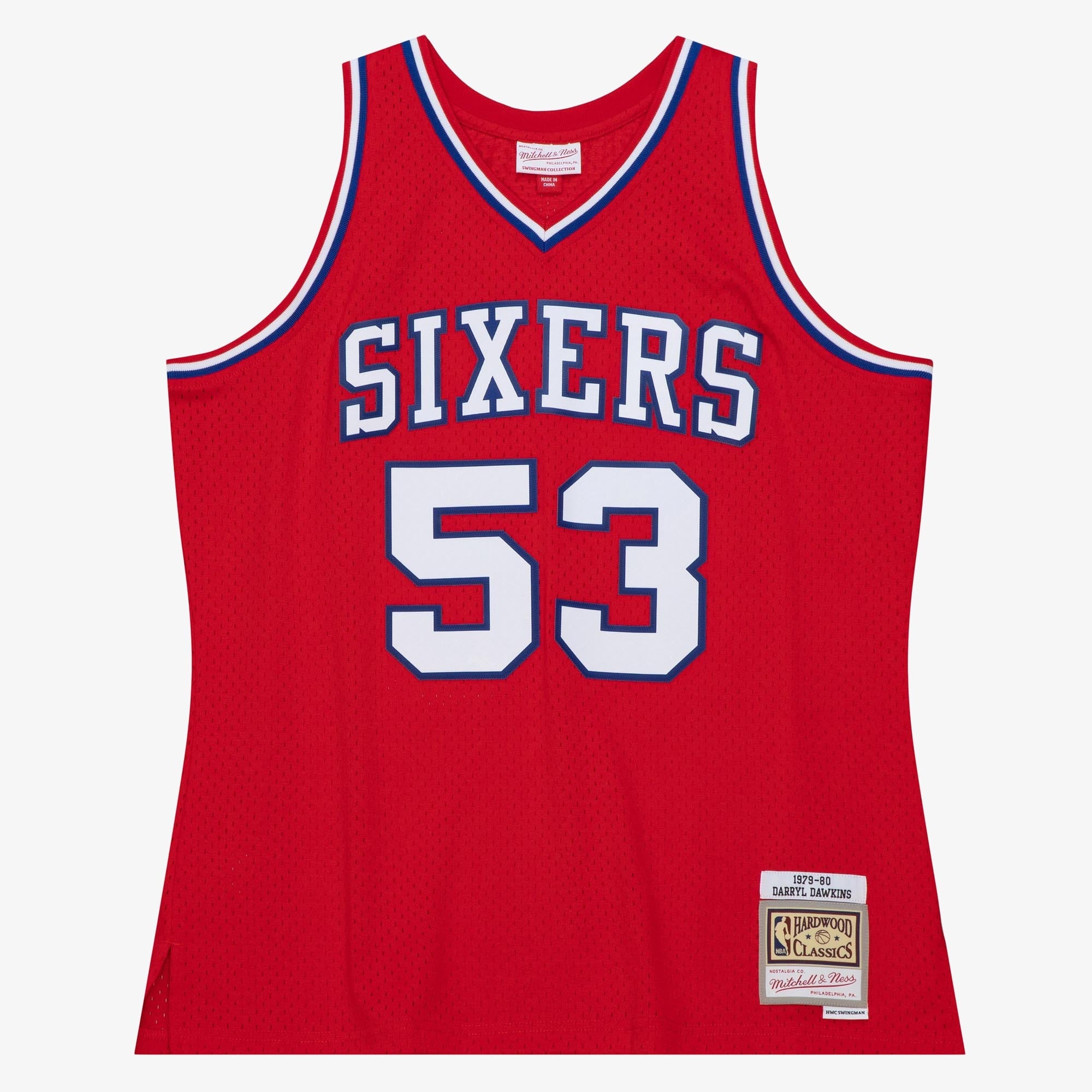 Philadelphia 76ers Mitchell & Ness Darryl Dawkins 1979 Dark Authentic Jersey - University Red - University Red - image 3