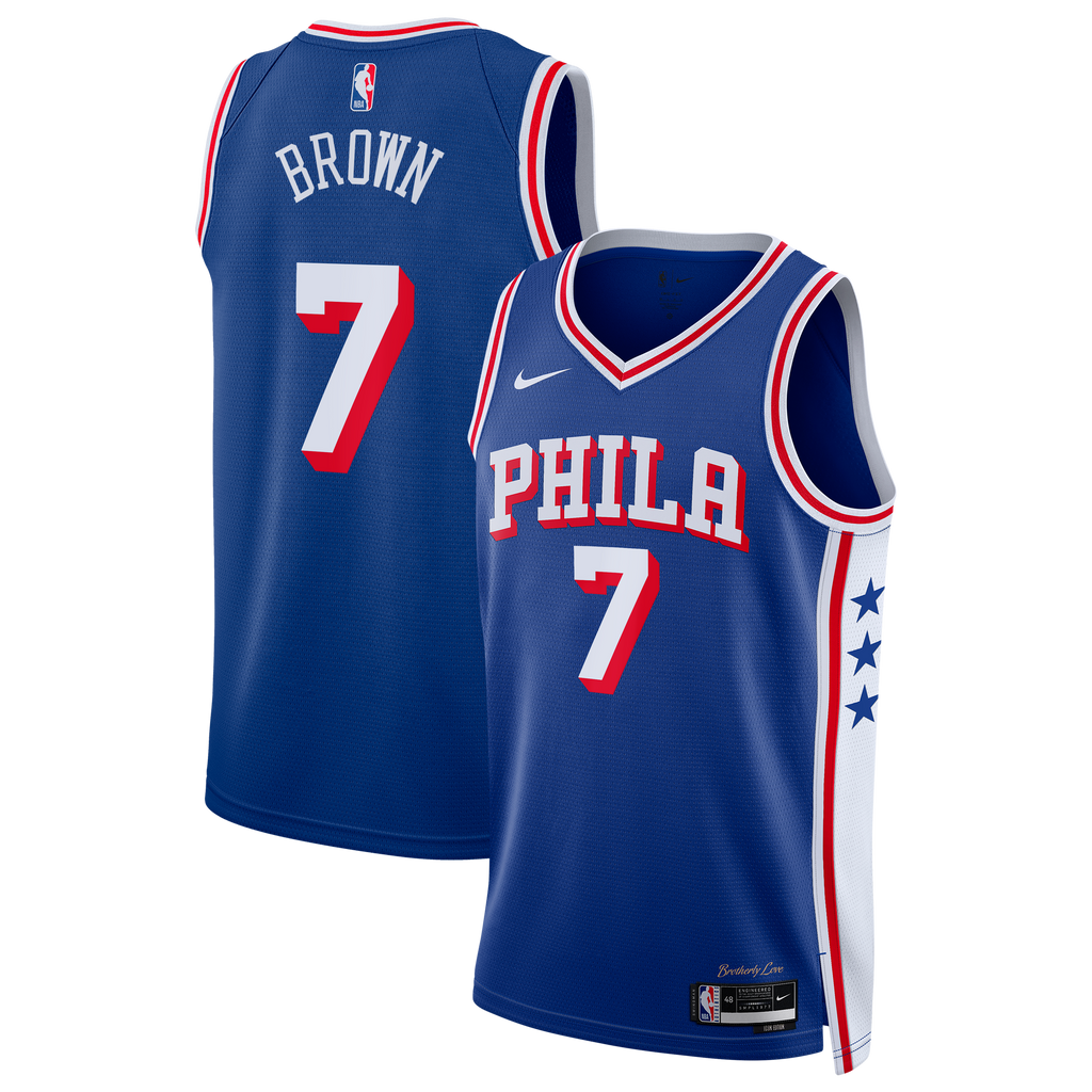 Philadelphia 76ers Nike Icon Edition Swingman Jersey - Royal - Jaylen Brown - Youth - Royal - image 1