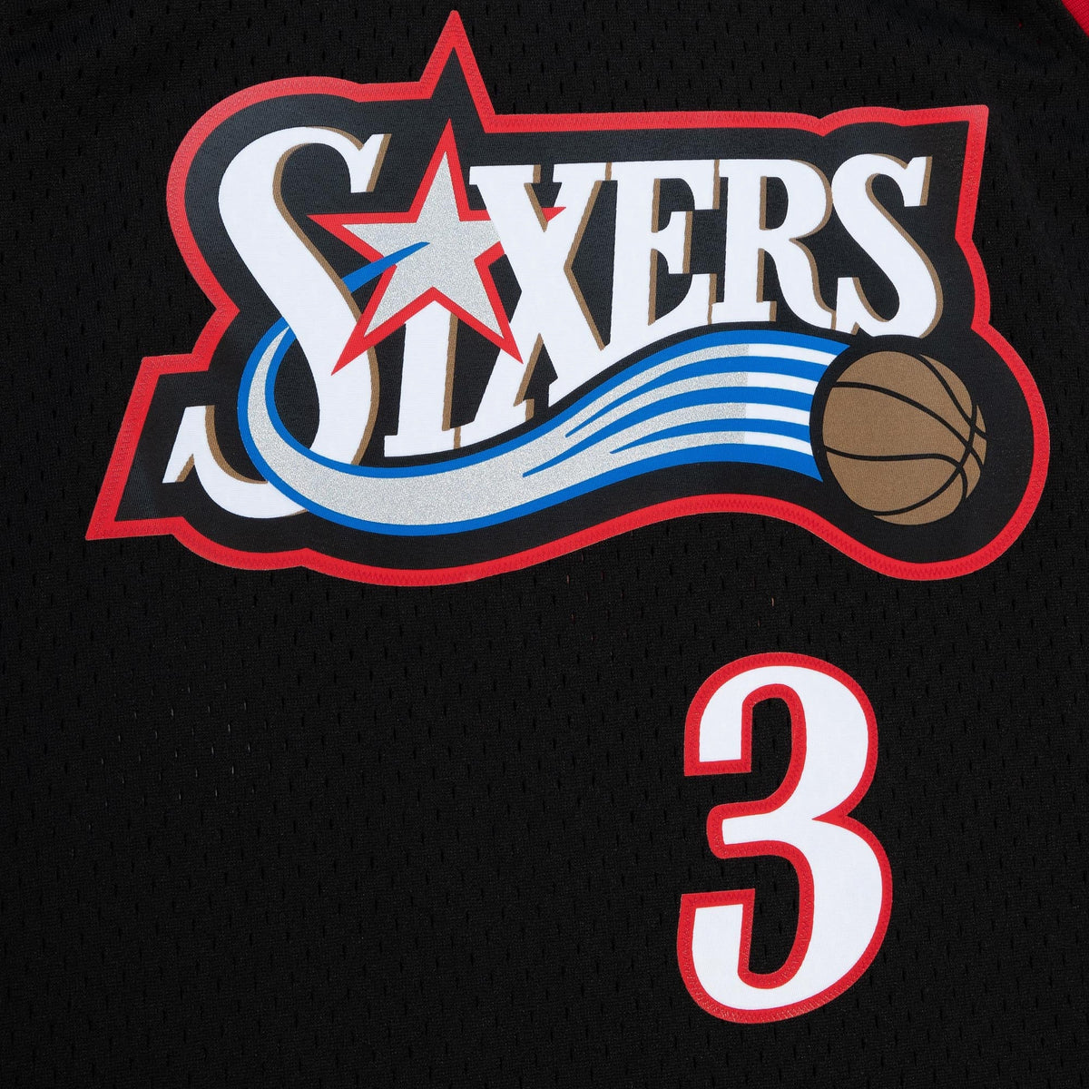 Philadelphia 76ers Mitchell & Ness Allen Iverson 2006 Alternate Spain Authentic Jersey - Black - Black - image 5