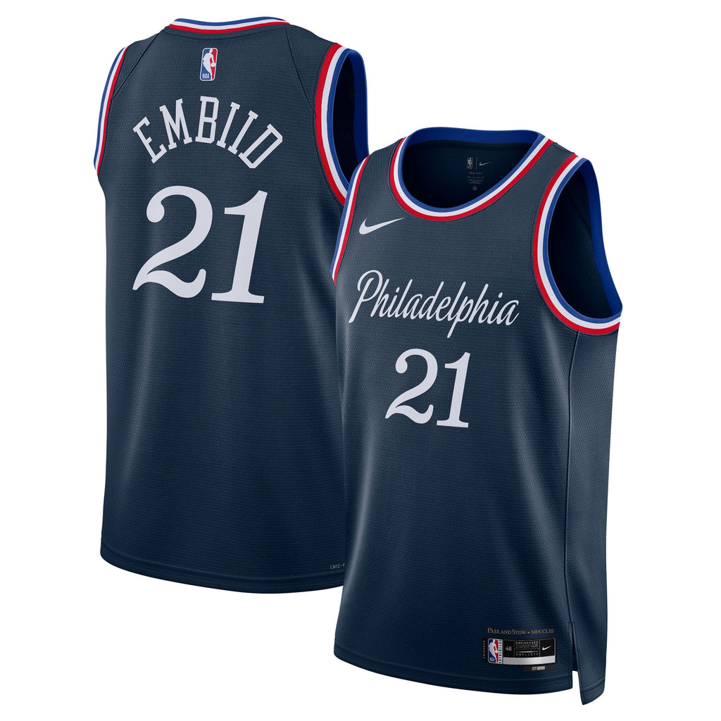 Philadelphia 76ers Nike 2025/26 City Edition Swingman Jersey - Navy - Joel Embiid - Unisex - Navy - image 1
