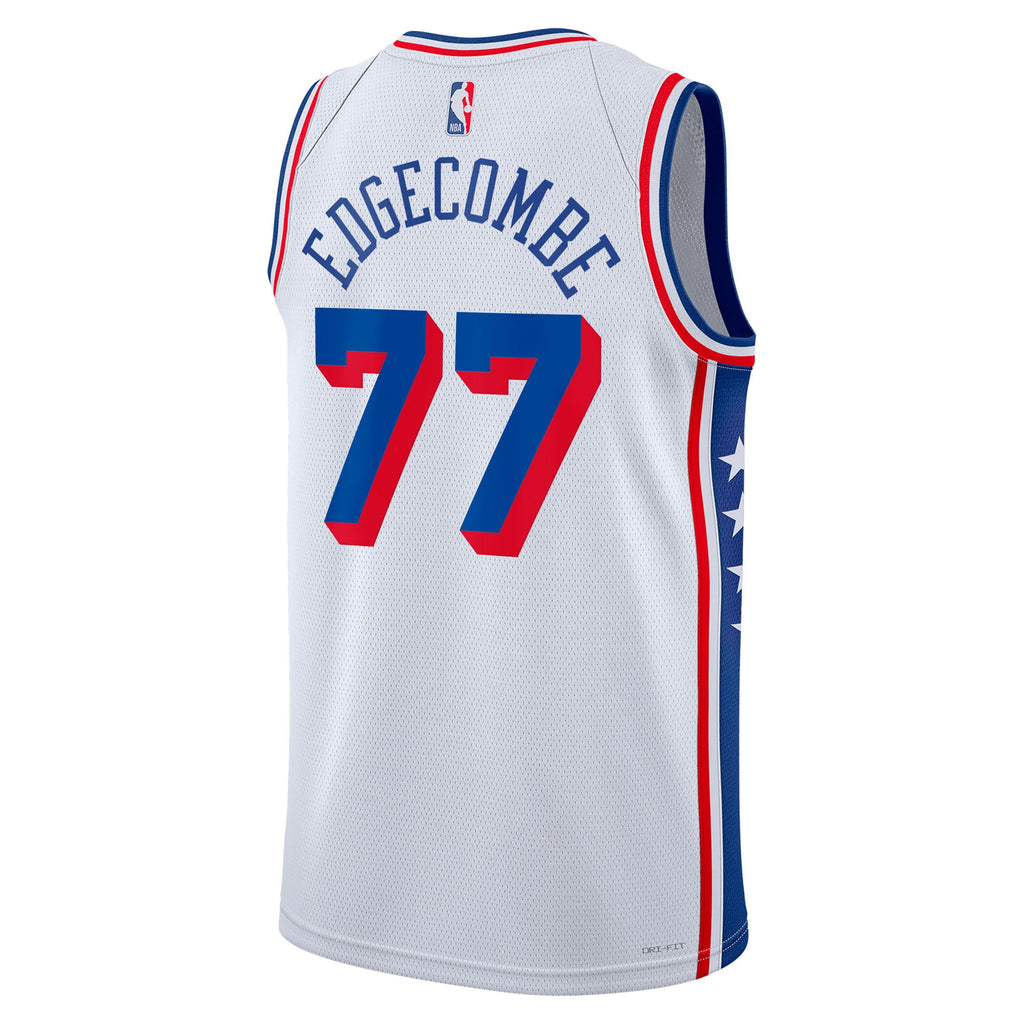 Philadelphia 76ers Nike Association Edition Swingman Jersey - White - VJ Edgecombe - Unisex - White - image 4