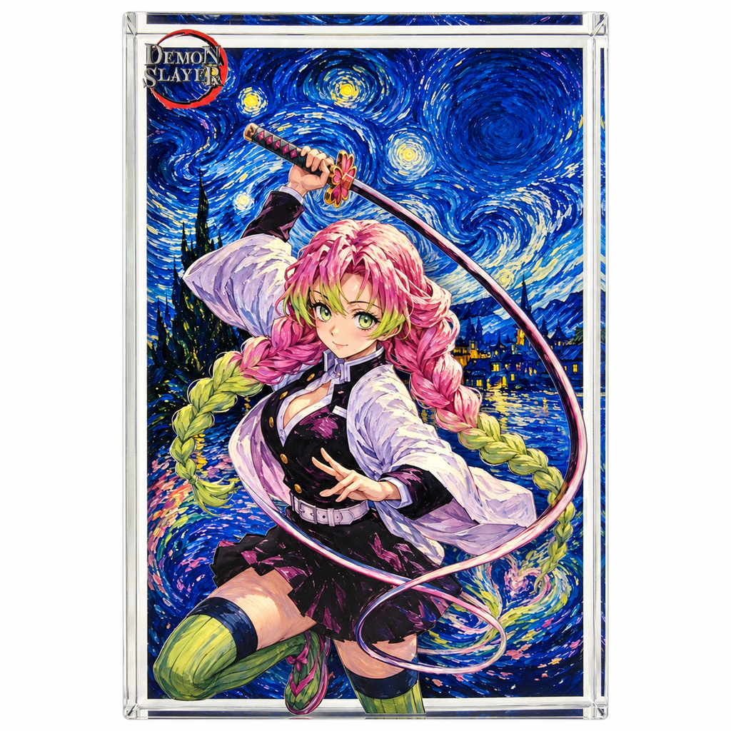 Demon Slayer Mitsuri Kanroji Acrylic Crystal Card Brick Collectible