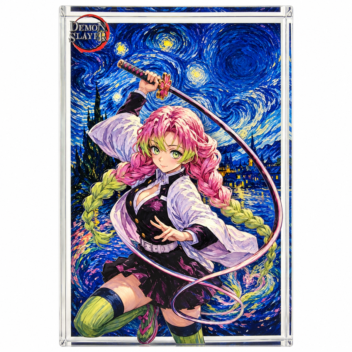 Demon Slayer Mitsuri Kanroji Acrylic Crystal Card Brick Collectible