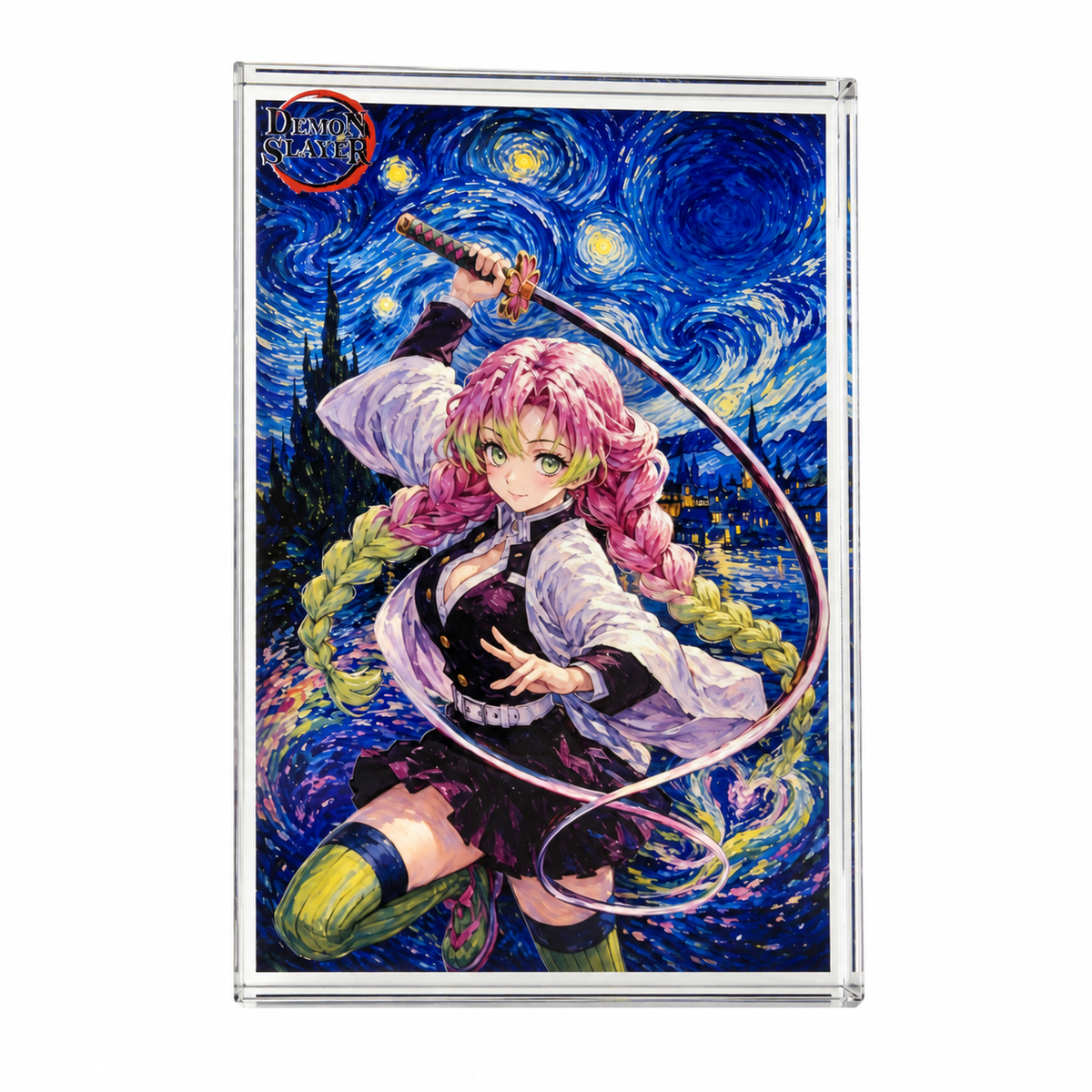 Demon Slayer Mitsuri Kanroji Acrylic Crystal Card Brick Collectible