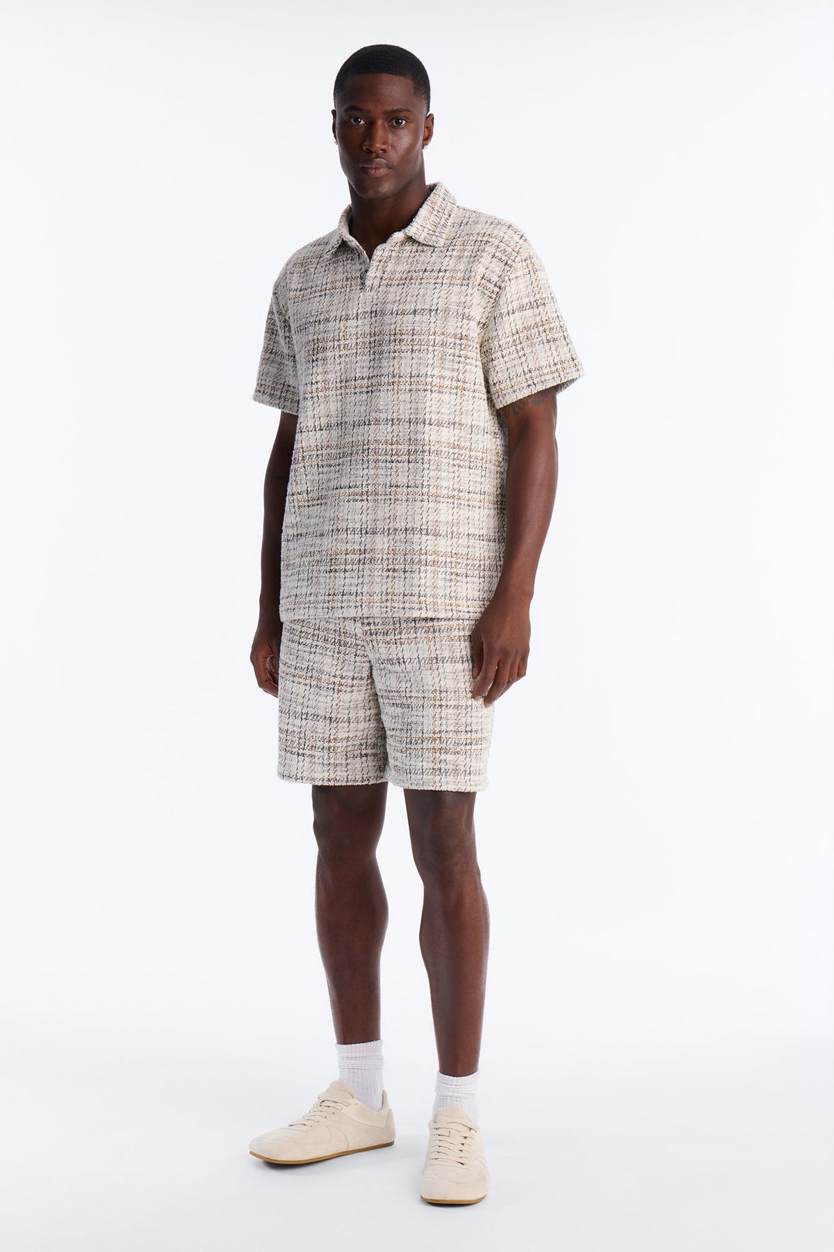 Rodeo Boucle Relaxed Short - Cream/combo image 1