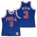 Philadelphia 76ers Allen Iverson 1997 Hardwood Classics Alternate Swingman Jersey by Mitchell & Ness - Blue - Mens - Blue - image 1