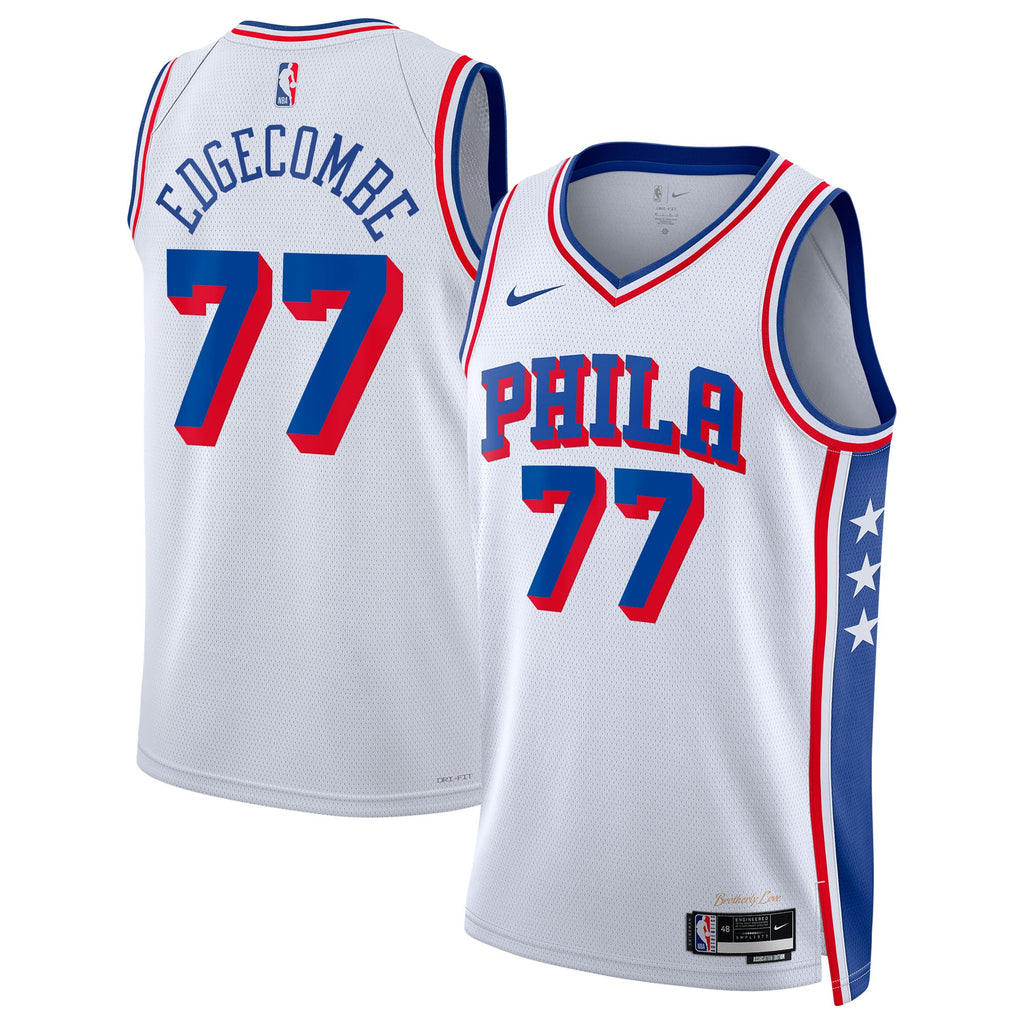 Philadelphia 76ers Nike Association Edition Swingman Jersey - White - VJ Edgecombe - Unisex - White - image 1