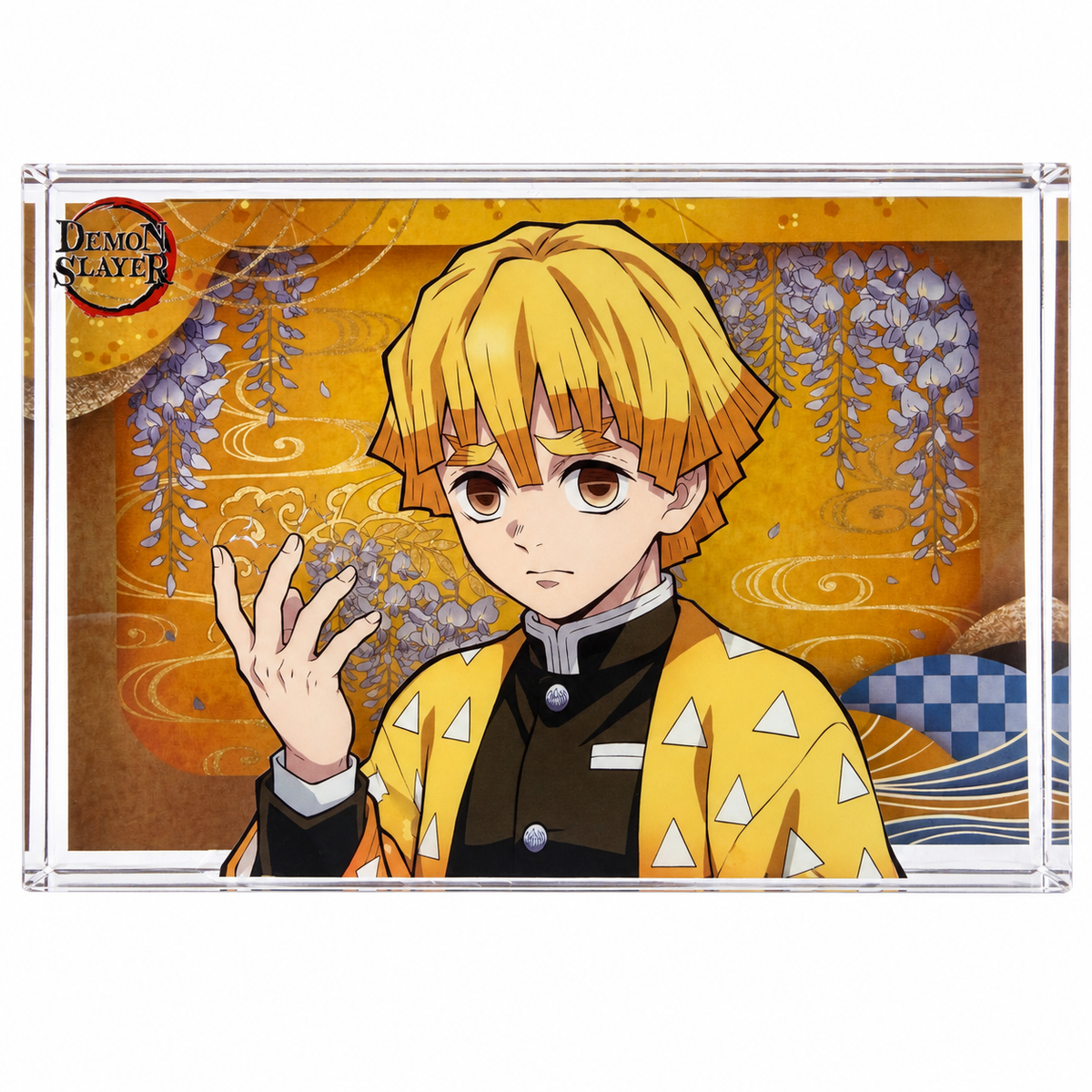 Demon Slayer Zenitsu Agatsuma Acrylic Crystal Card Brick Collectible