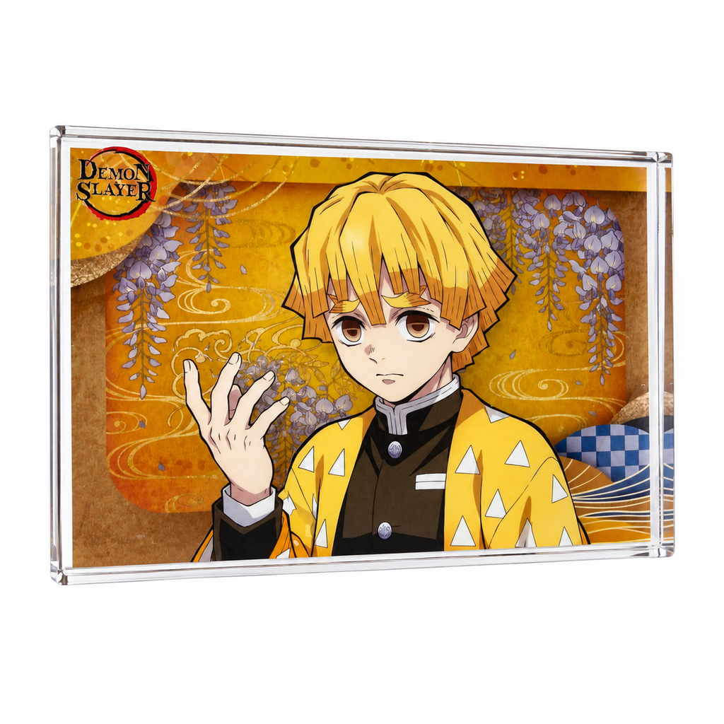 Demon Slayer Zenitsu Agatsuma Acrylic Crystal Card Brick Collectible
