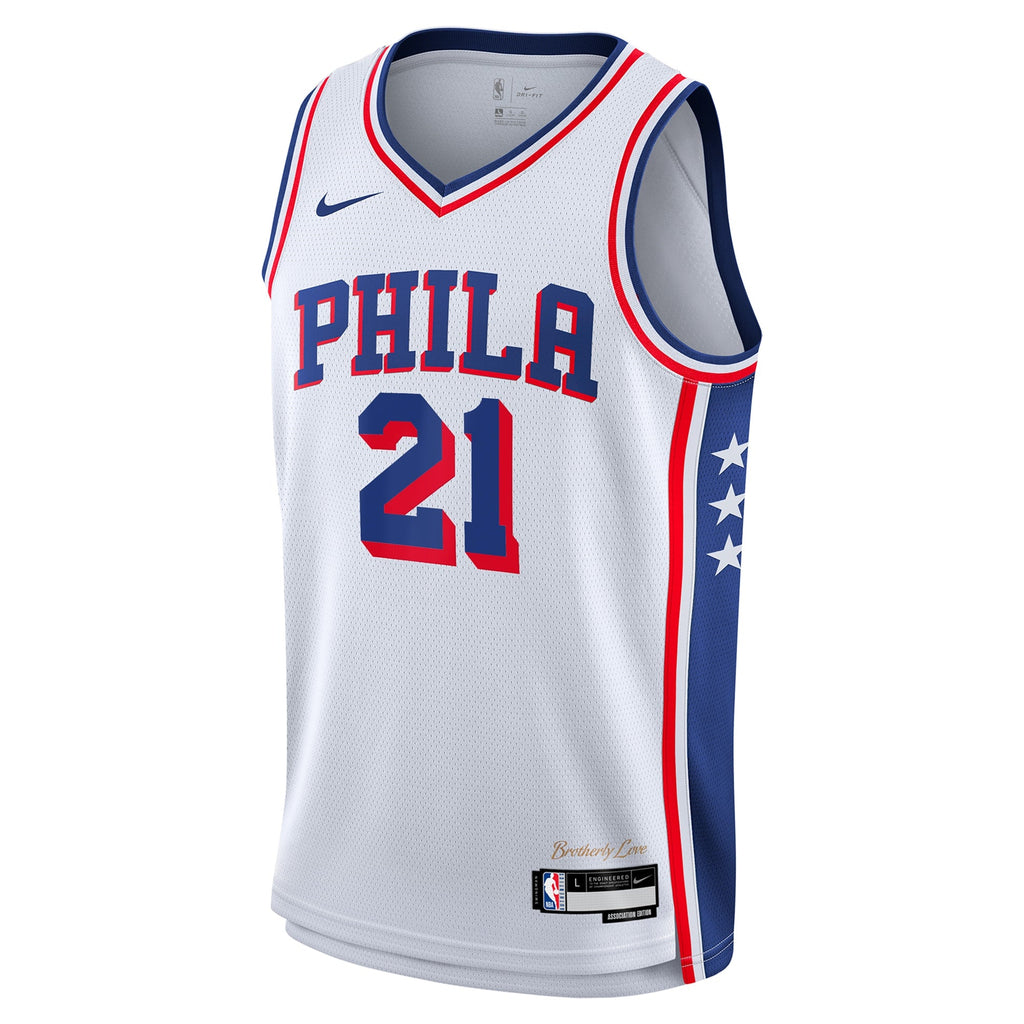 Philadelphia 76ers Nike Association Edition Swingman Jersey - White - Joel Embiid - Youth - White - image 3
