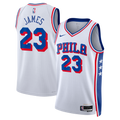Philadelphia 76ers Nike Association Edition Swingman Jersey - White - Lebron James - Unisex - White - image 1