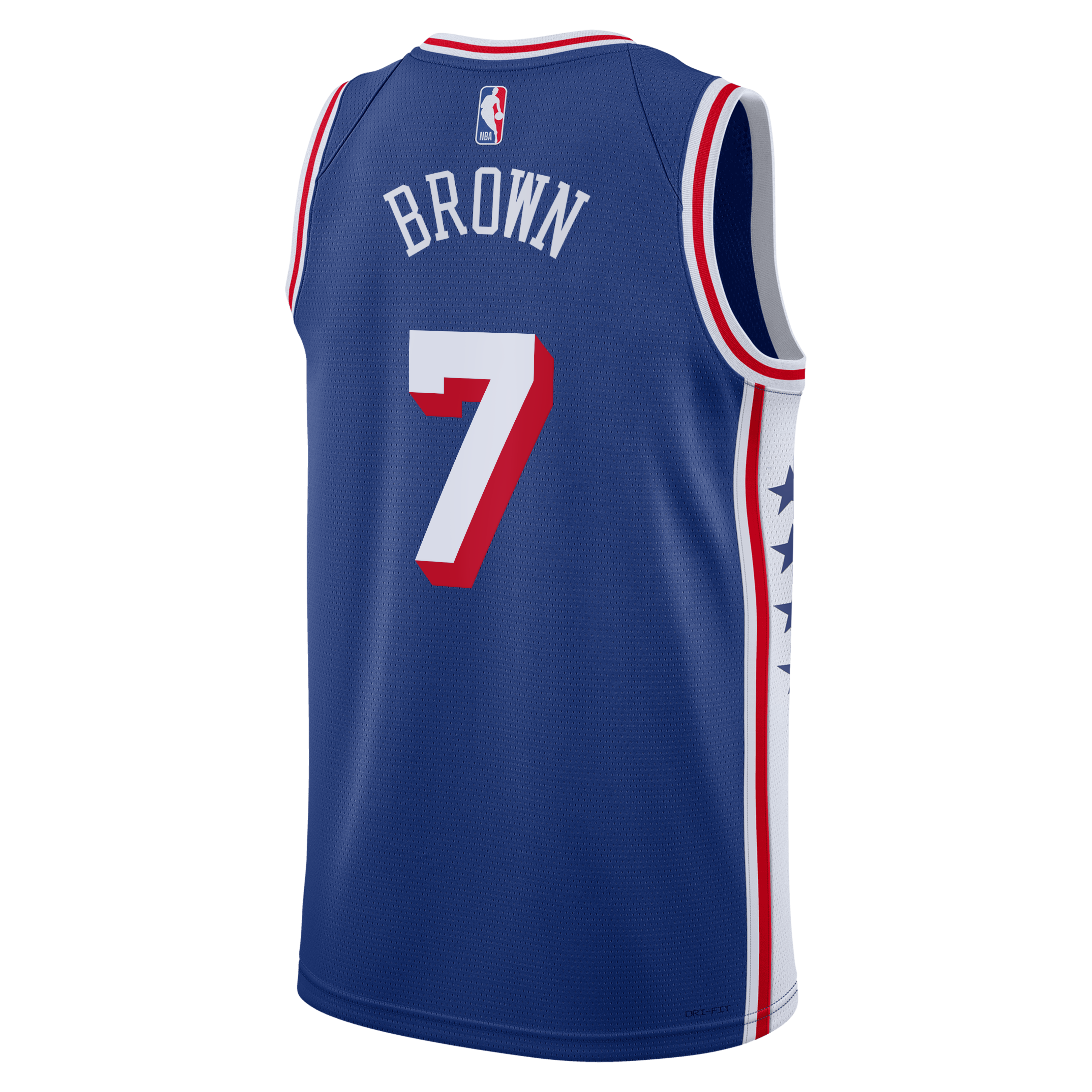 Philadelphia 76ers Nike Icon Edition Swingman Jersey - Royal - Jaylen Brown - Youth - Royal - image 4