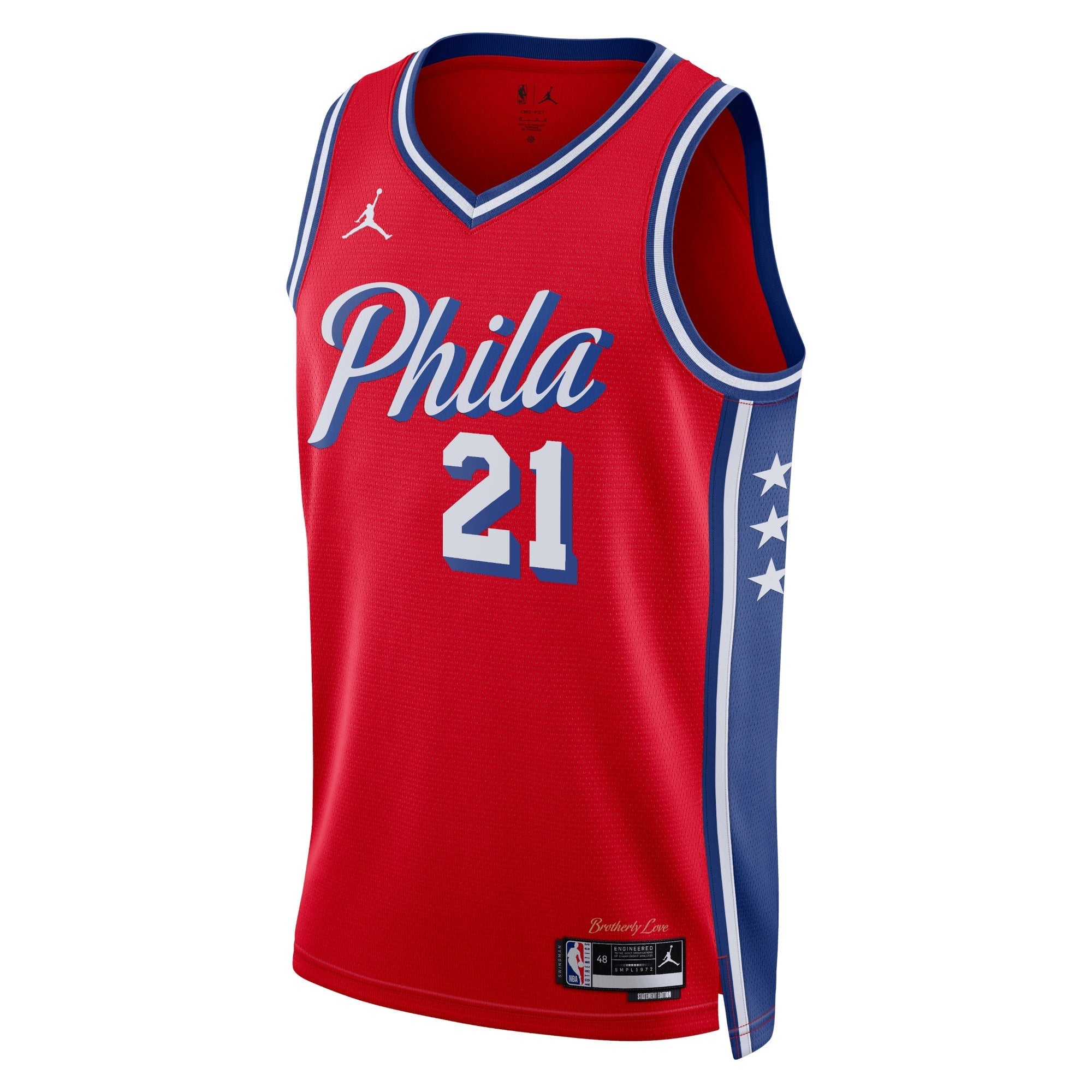 Philadelphia 76ers Jordan Statement Edition Swingman Jersey - Red - Joel Embiid - Unisex - Red - image 2