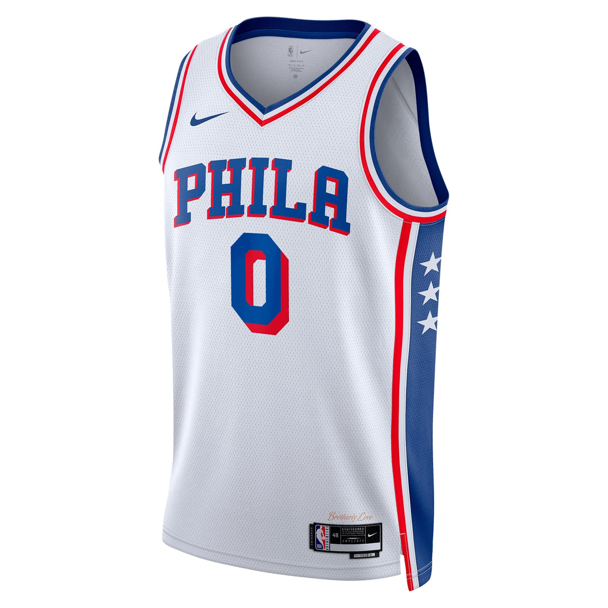 Philadelphia 76ers Nike Association Edition Swingman Jersey - White - Tyrese Maxey - Unisex - White - image 3