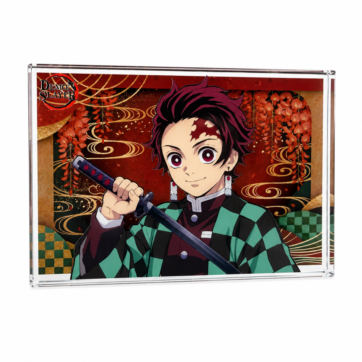 Demon Slayer Tanjiro Kamado Acrylic Crystal Card Brick