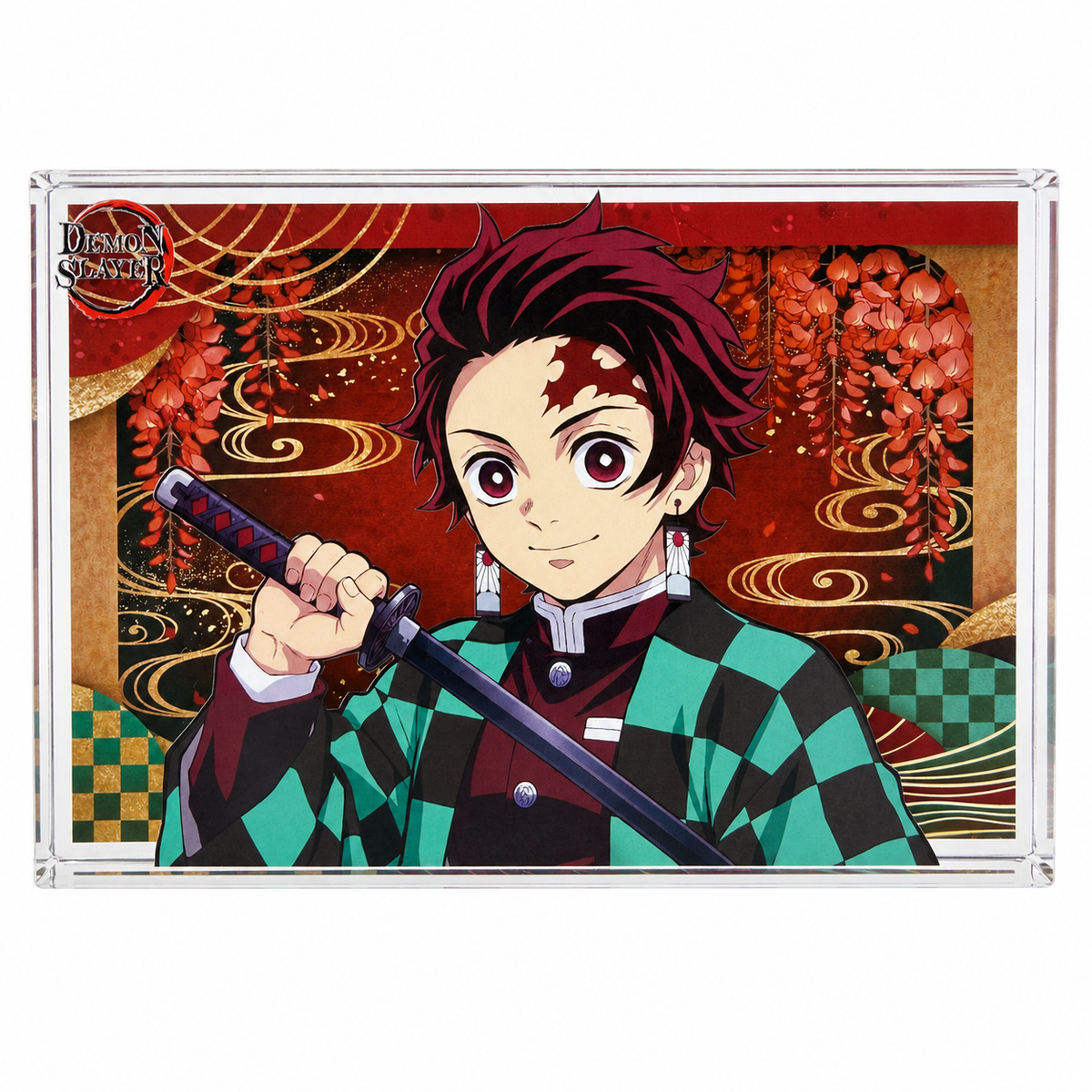 Demon Slayer Tanjiro Kamado Acrylic Crystal Card Brick