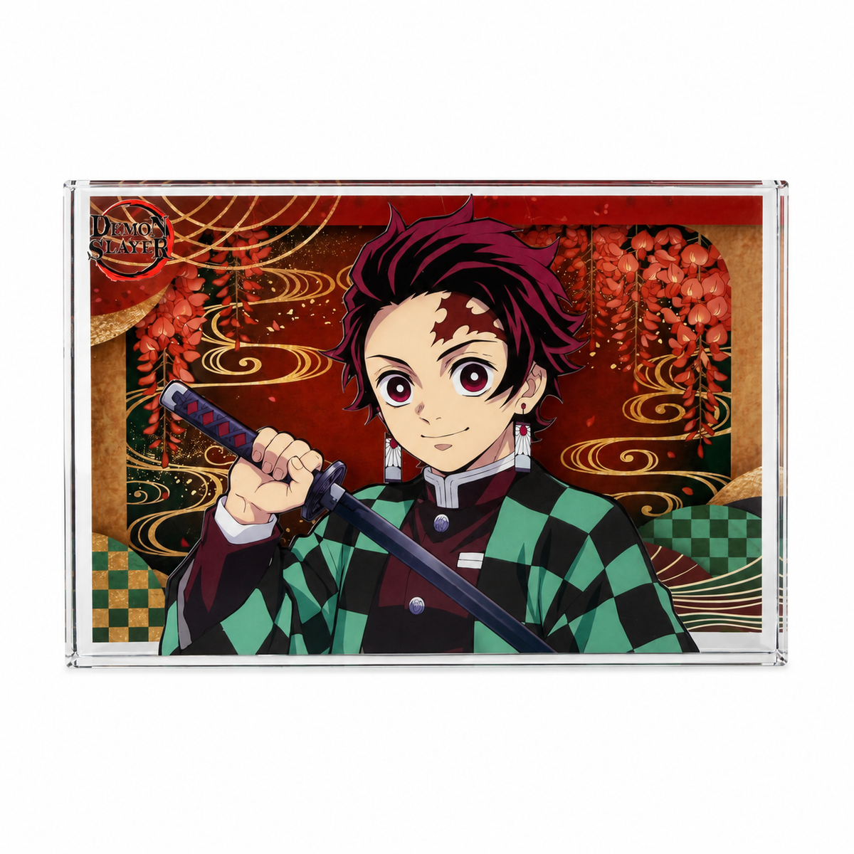 Demon Slayer Tanjiro Kamado Acrylic Crystal Card Brick