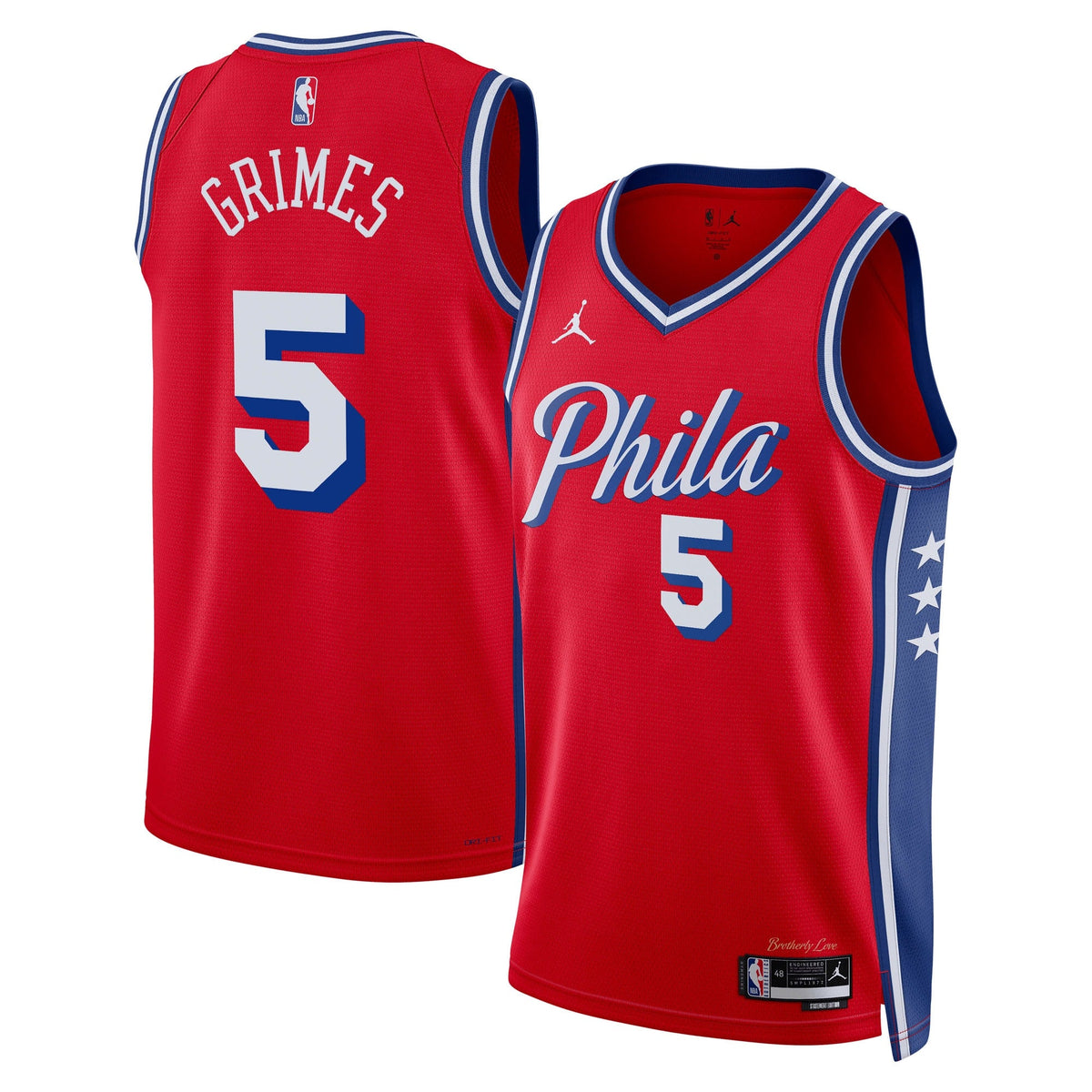Philadelphia 76ers Jordan Brand Statement Edition Swingman Jersey - Red - Quentin Grimes - Unisex - Red - image 2