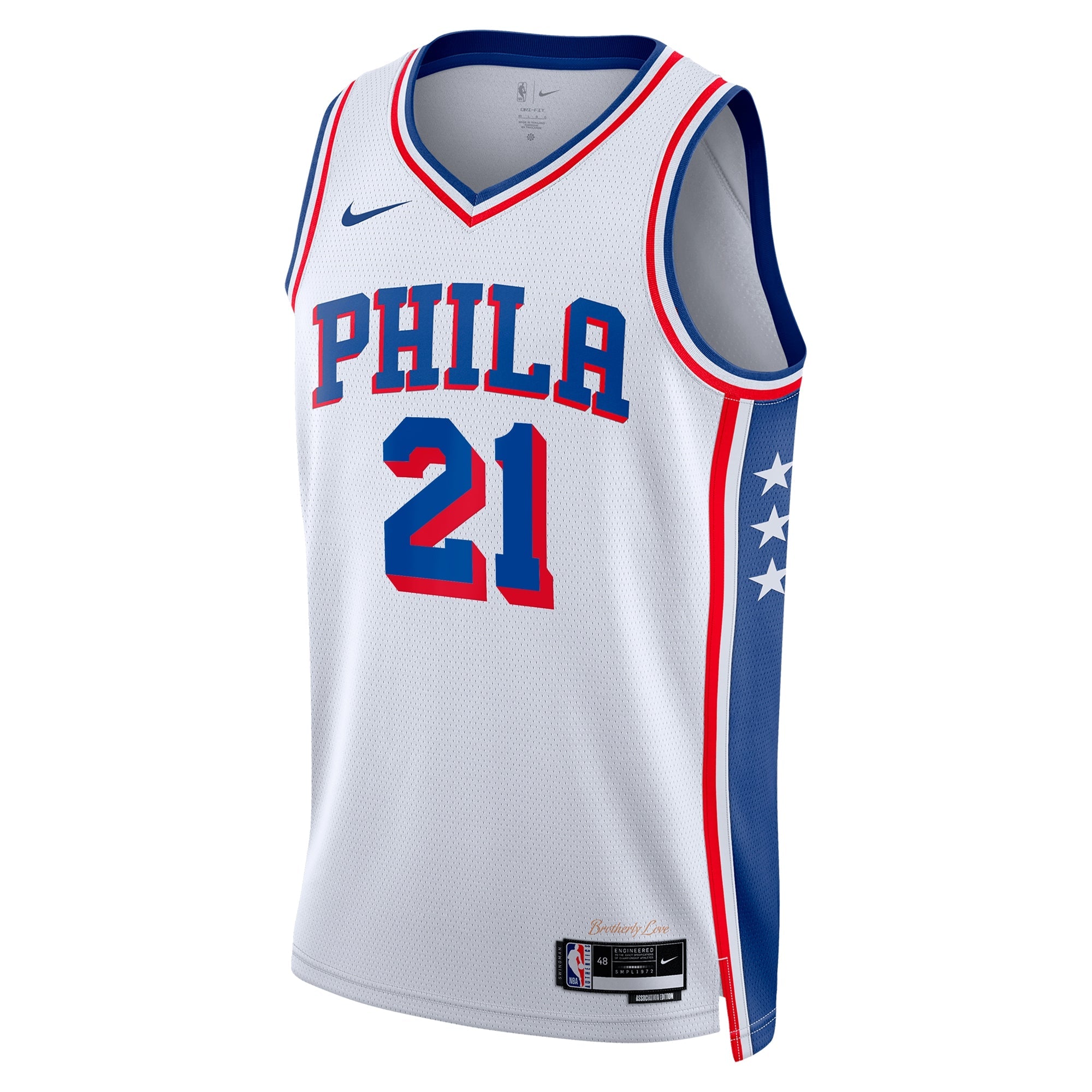 Philadelphia 76ers Nike Association Edition Swingman Jersey - White - Joel Embiid - Unisex - White - image 3