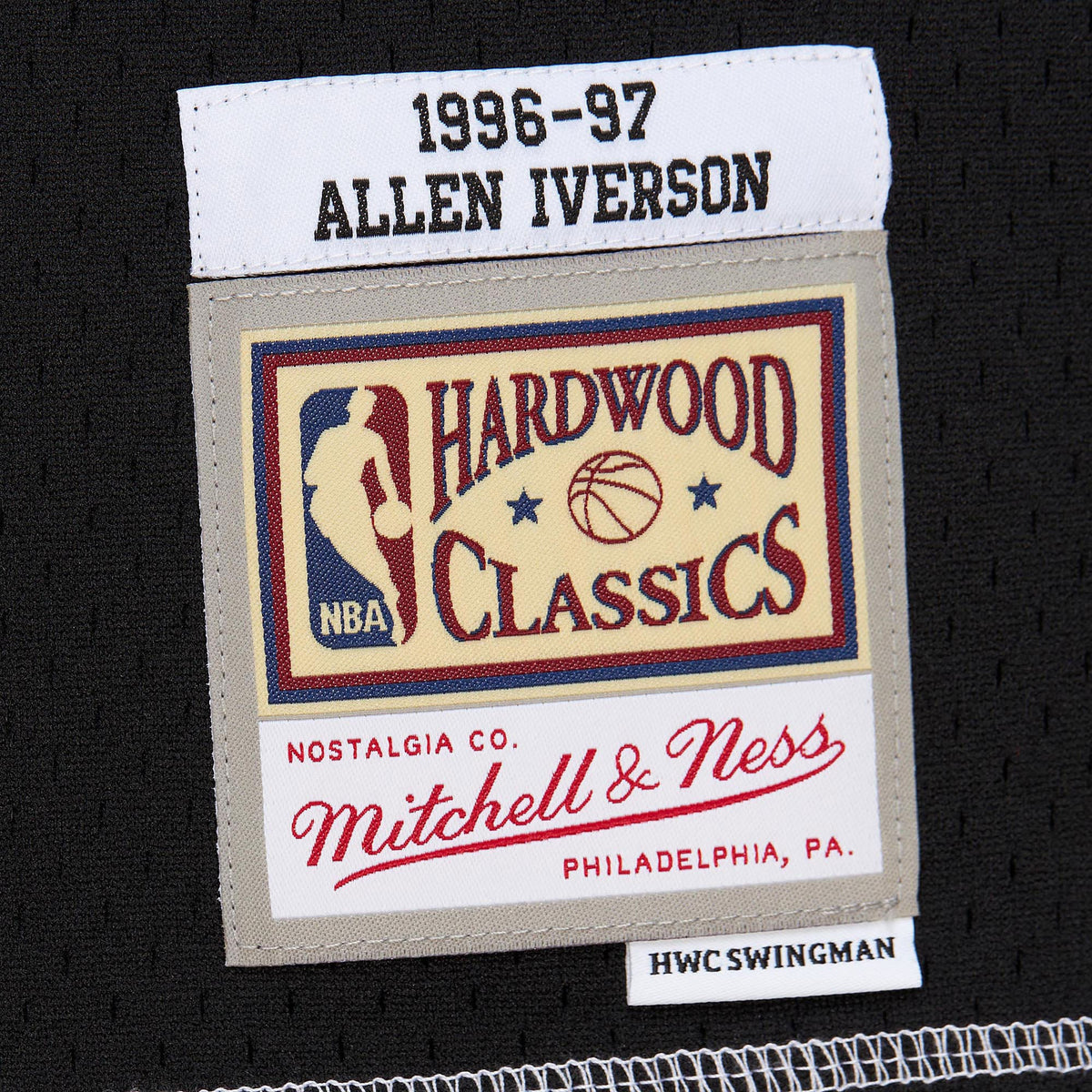 Philadelphia 76ers Mitchell & Ness Allen Iverson 1996 Contrast 2K Swingman Jersey - Black - Black - image 7