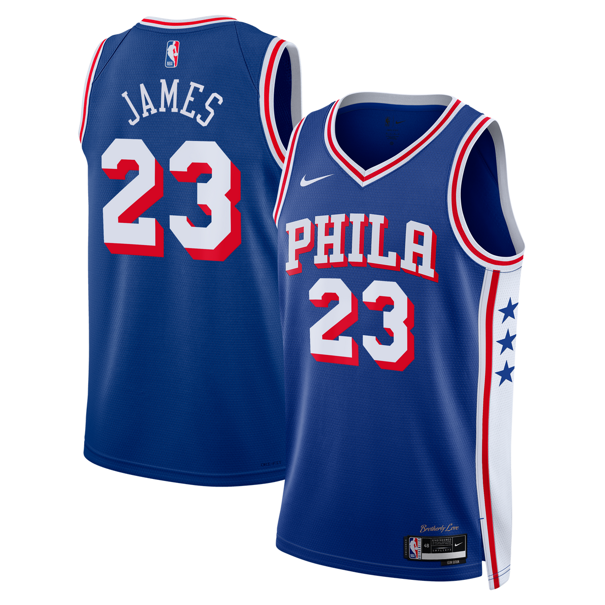 Philadelphia 76ers Nike Icon Edition Swingman Jersey - Royal - Lebron James - Unisex - Royal - image 2