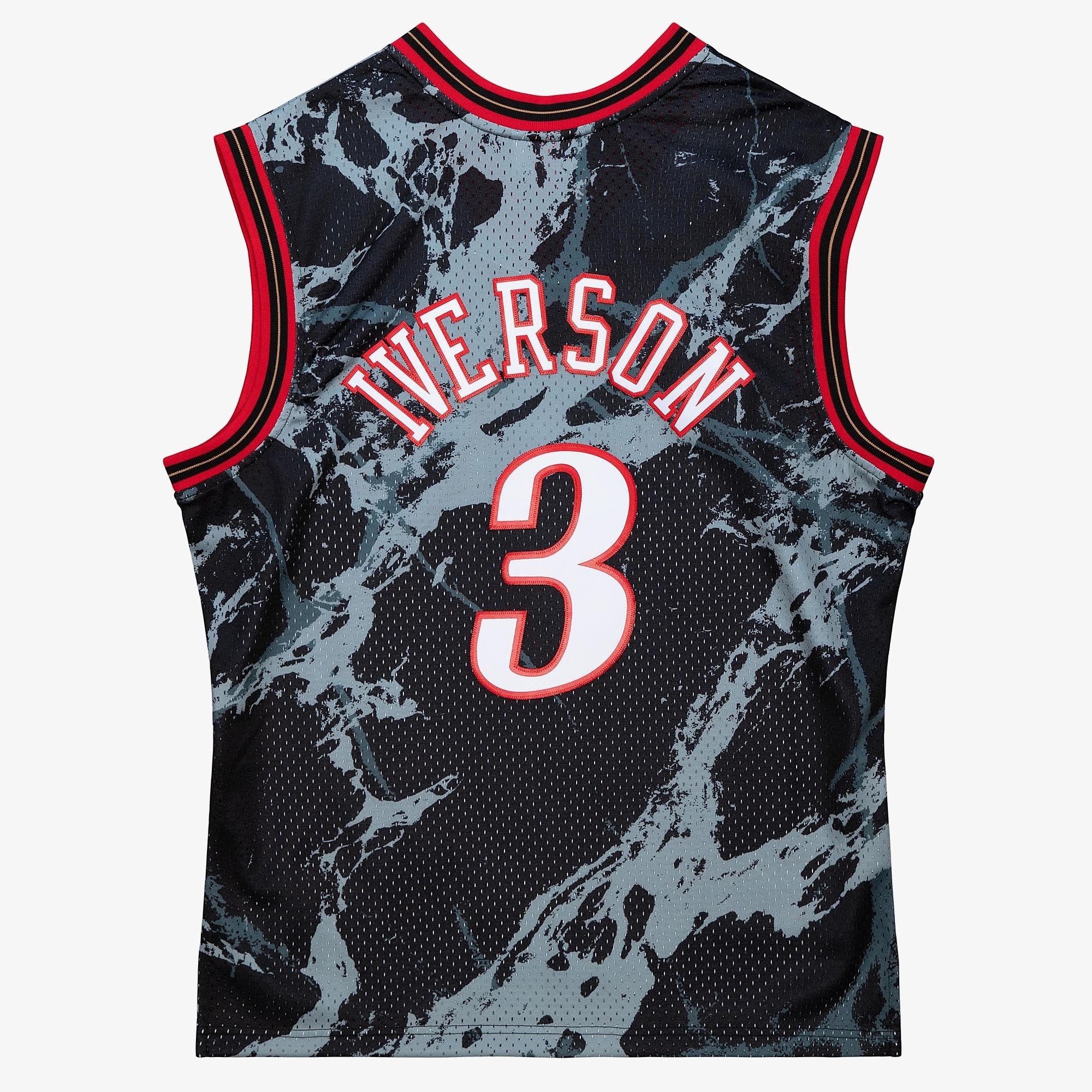 Philadelphia 76ers Mitchell & Ness Allen Iverson 2000 Team Marble Swingman Jersey - Black - Black - image 4