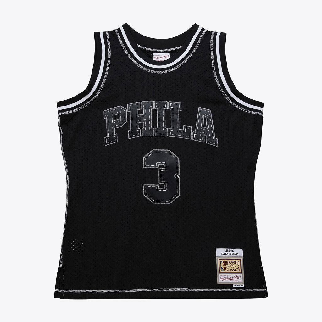 Philadelphia 76ers Mitchell & Ness Allen Iverson 1996 Contrast 2K Swingman Jersey - Black - Black - image 3