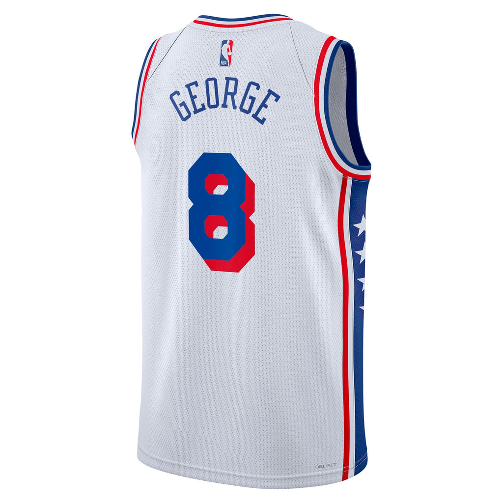 Philadelphia 76ers Nike Association Edition Swingman Jersey - White - Paul George - Unisex - White - image 4