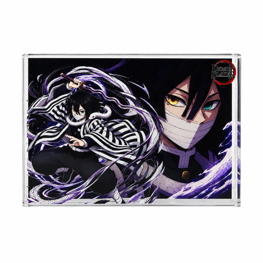 Demon Slayer Obanai Iguro Acrylic Crystal Card Brick