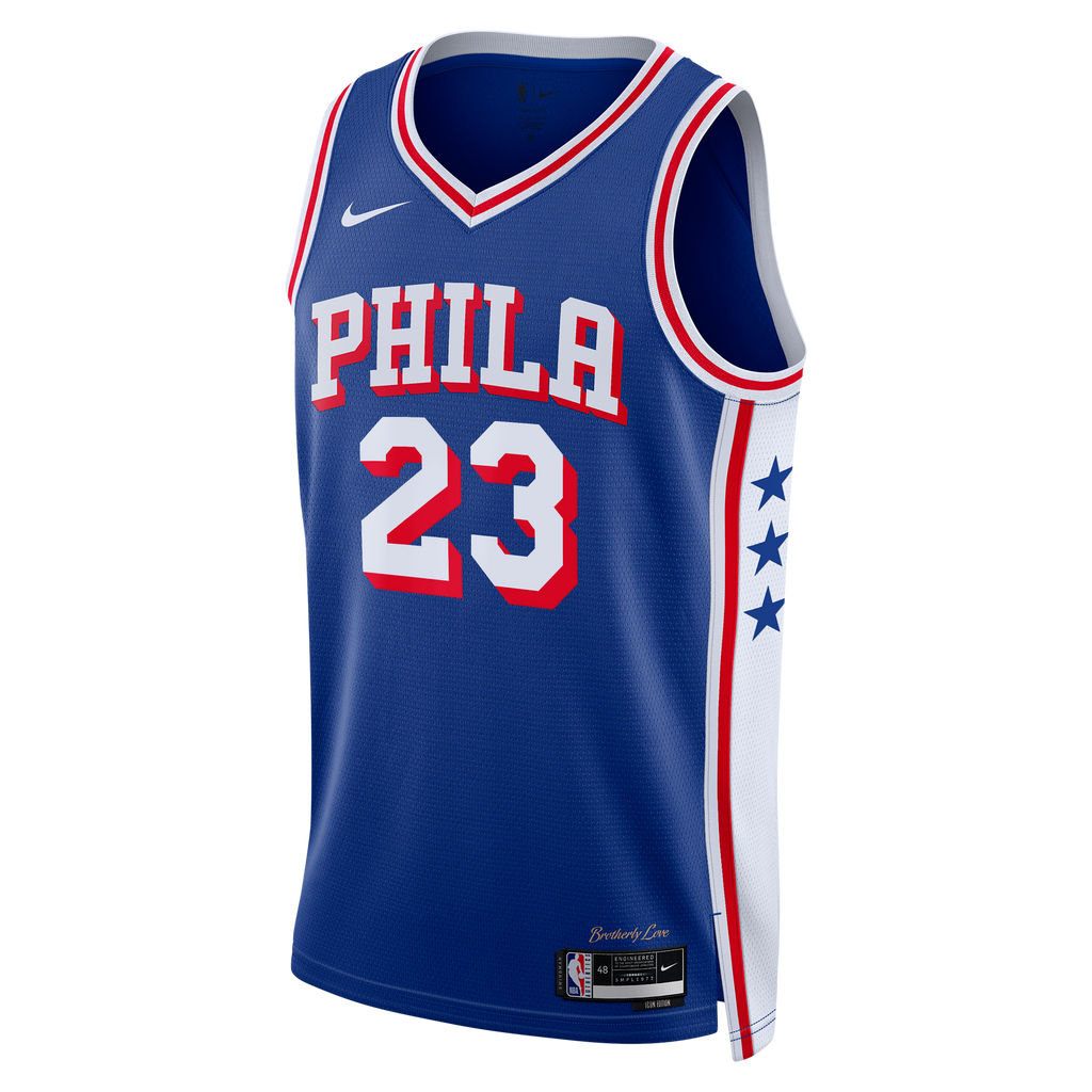 Philadelphia 76ers Nike Icon Edition Swingman Jersey - Royal - Lebron James - Unisex - Royal - image 3