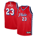 Philadelphia 76ers Jordan Brand Statement Edition Swingman Jersey - Red - Lebron James - Youth - Red - image 1