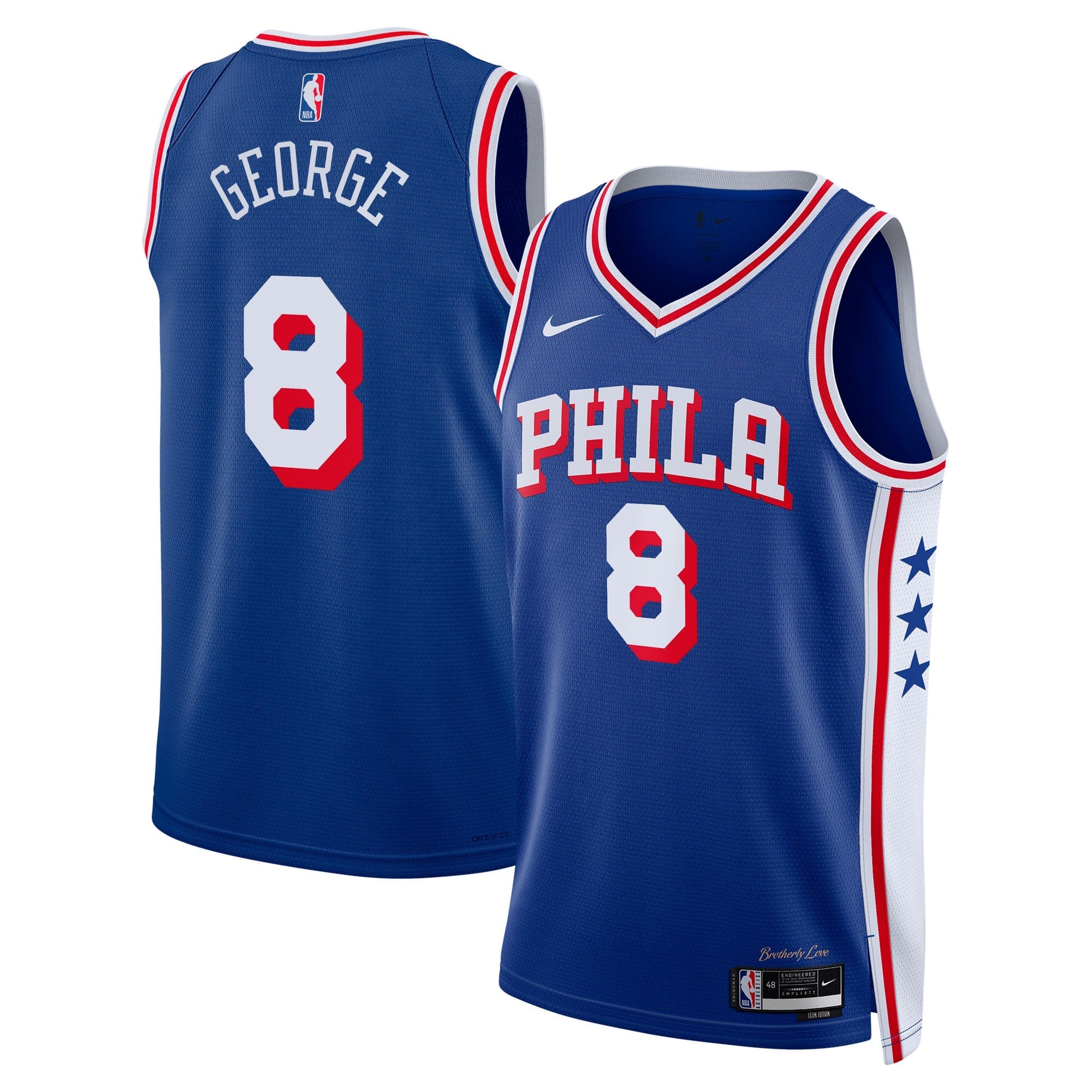 Philadelphia 76ers Nike Icon Edition Swingman Jersey - Royal - Paul George - Unisex - Royal - image 1
