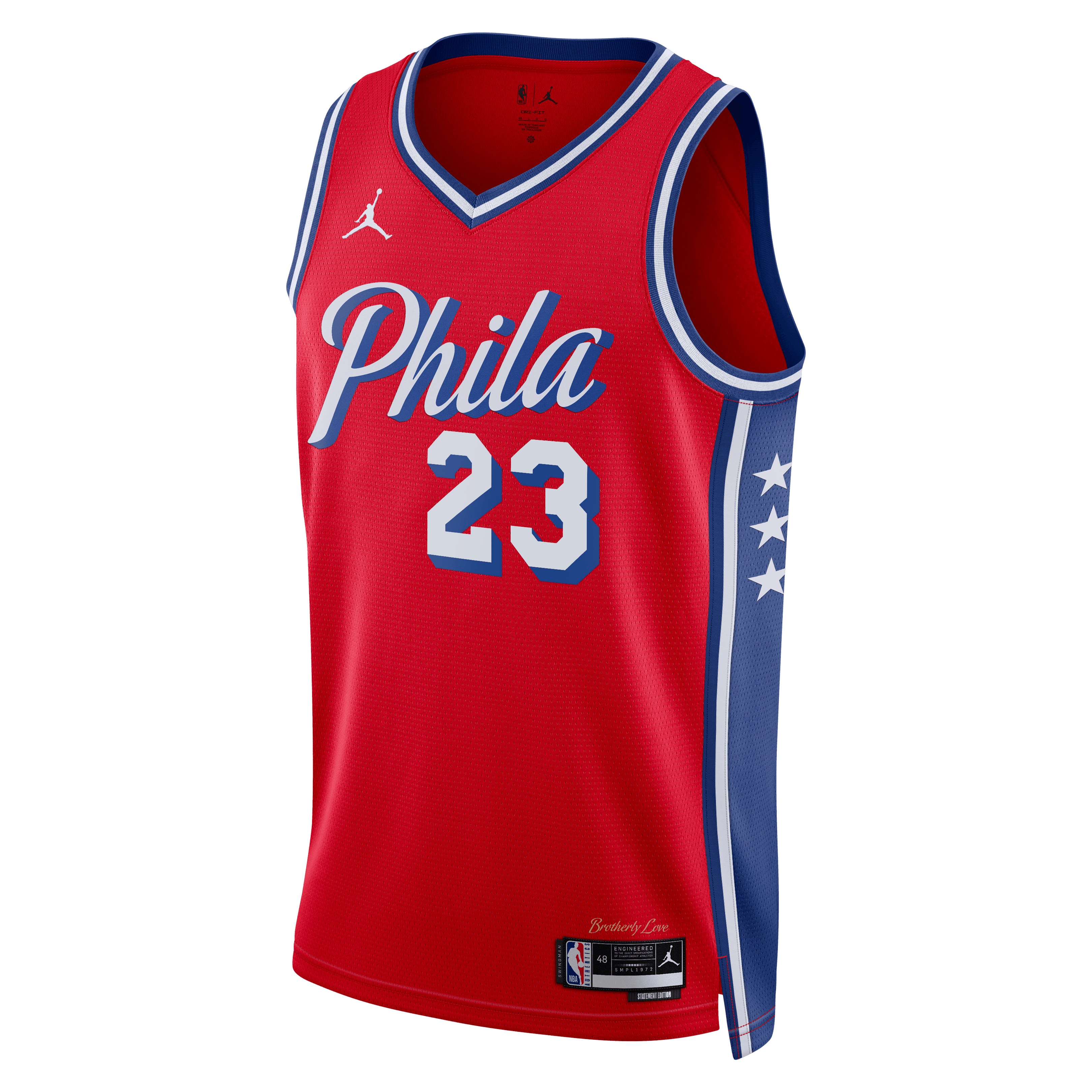 Philadelphia 76ers Jordan Brand Statement Edition Swingman Jersey - Red - Lebron James - Unisex - Red - image 3