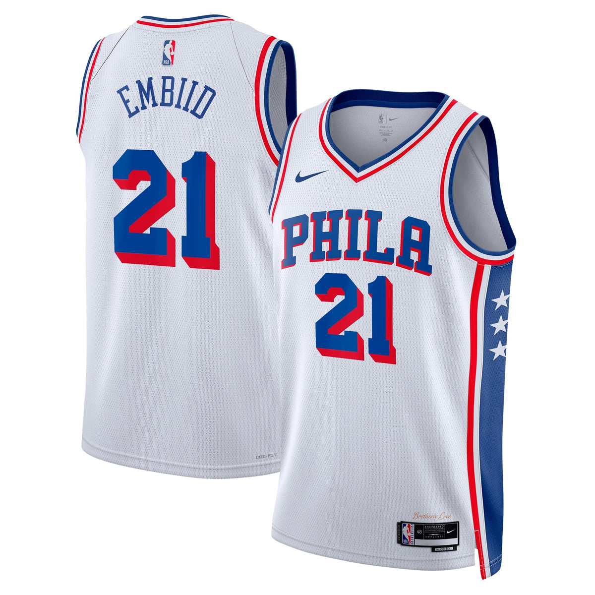 Philadelphia 76ers Nike Association Edition Swingman Jersey - White - Joel Embiid - Unisex - White - image 1