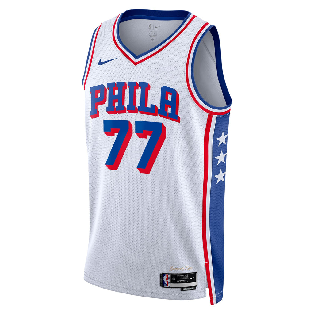 Philadelphia 76ers Nike Association Edition Swingman Jersey - White - VJ Edgecombe - Unisex - White - image 3