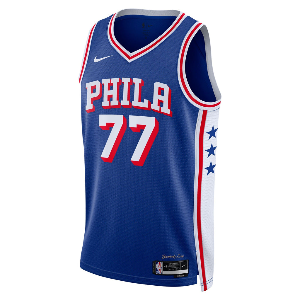 Philadelphia 76ers Nike Icon Edition Swingman Jersey - Royal - VJ Edgecombe - Youth - Royal - image 3