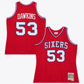 Philadelphia 76ers Mitchell & Ness Darryl Dawkins 1979 Dark Authentic Jersey - University Red - University Red - image 1