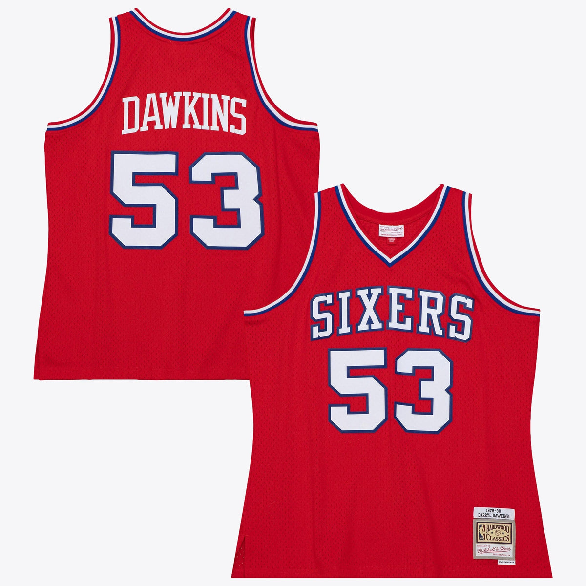 Philadelphia 76ers Mitchell & Ness Darryl Dawkins 1979 Dark Authentic Jersey - University Red - University Red - image 1