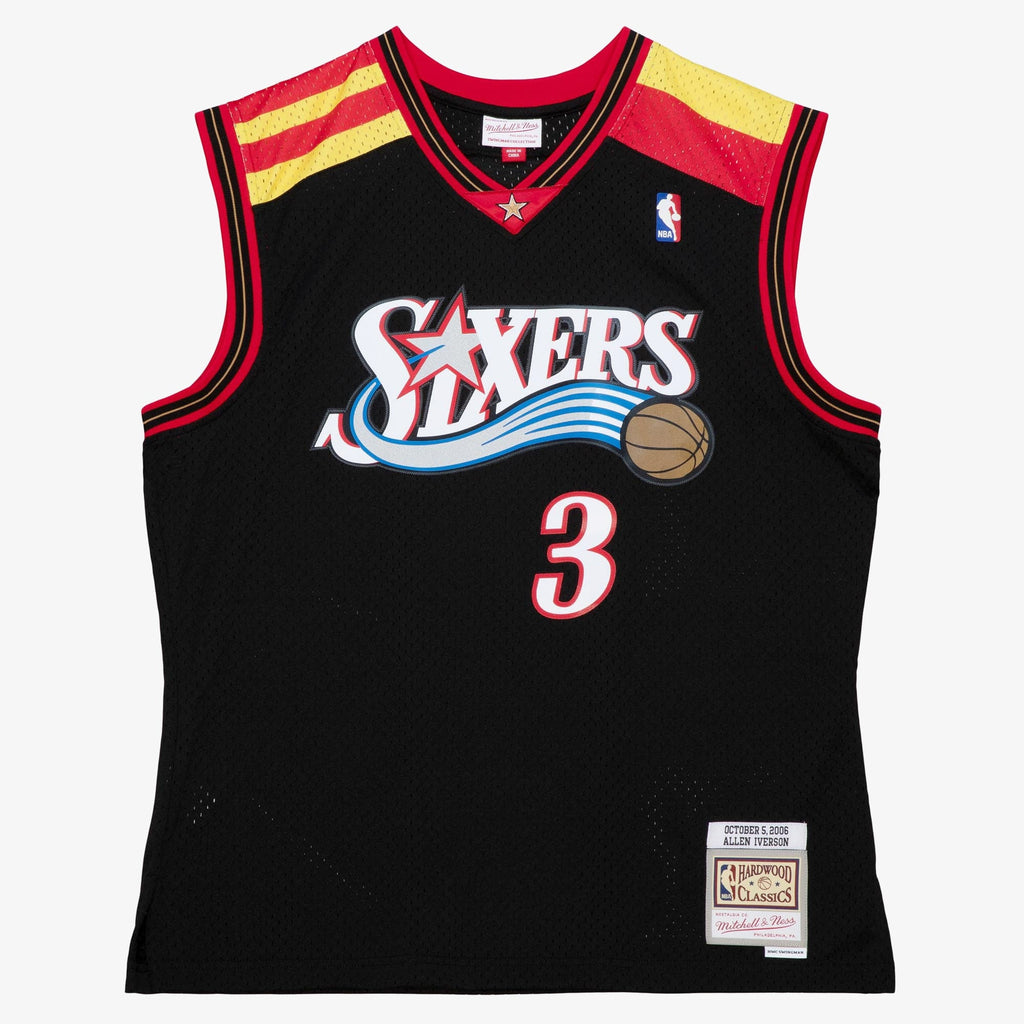Philadelphia 76ers Mitchell & Ness Allen Iverson 2006 Alternate Spain Authentic Jersey - Black - Black - image 3