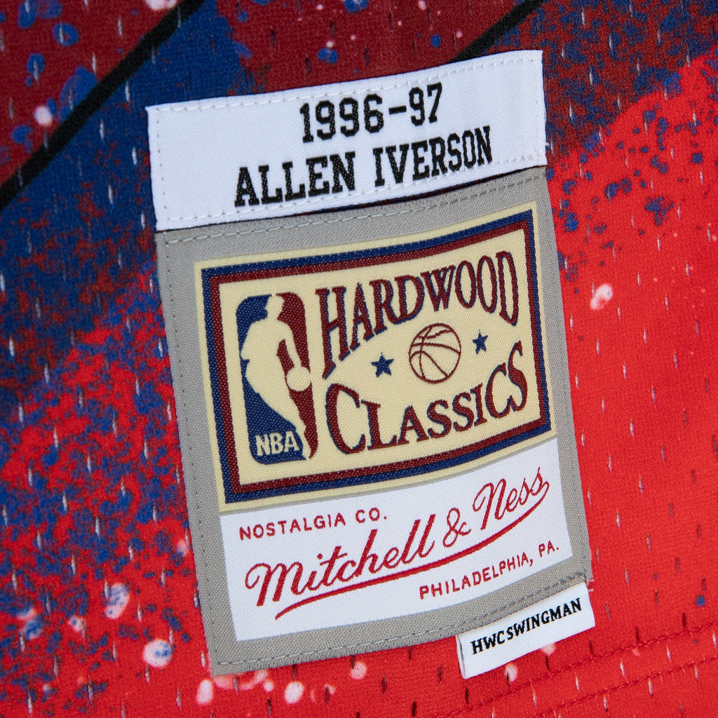 Philadelphia 76ers Mitchell & Ness Allen Iverson 1996 Hyper Hoops Swingman Jersey - Scarlet - Scarlet - image 6