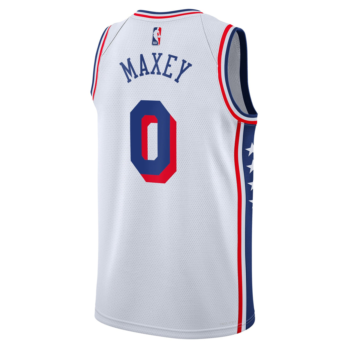 Philadelphia 76ers Nike Association Swingman Jersey - White - Tyrese Maxey - Youth - White - image 4
