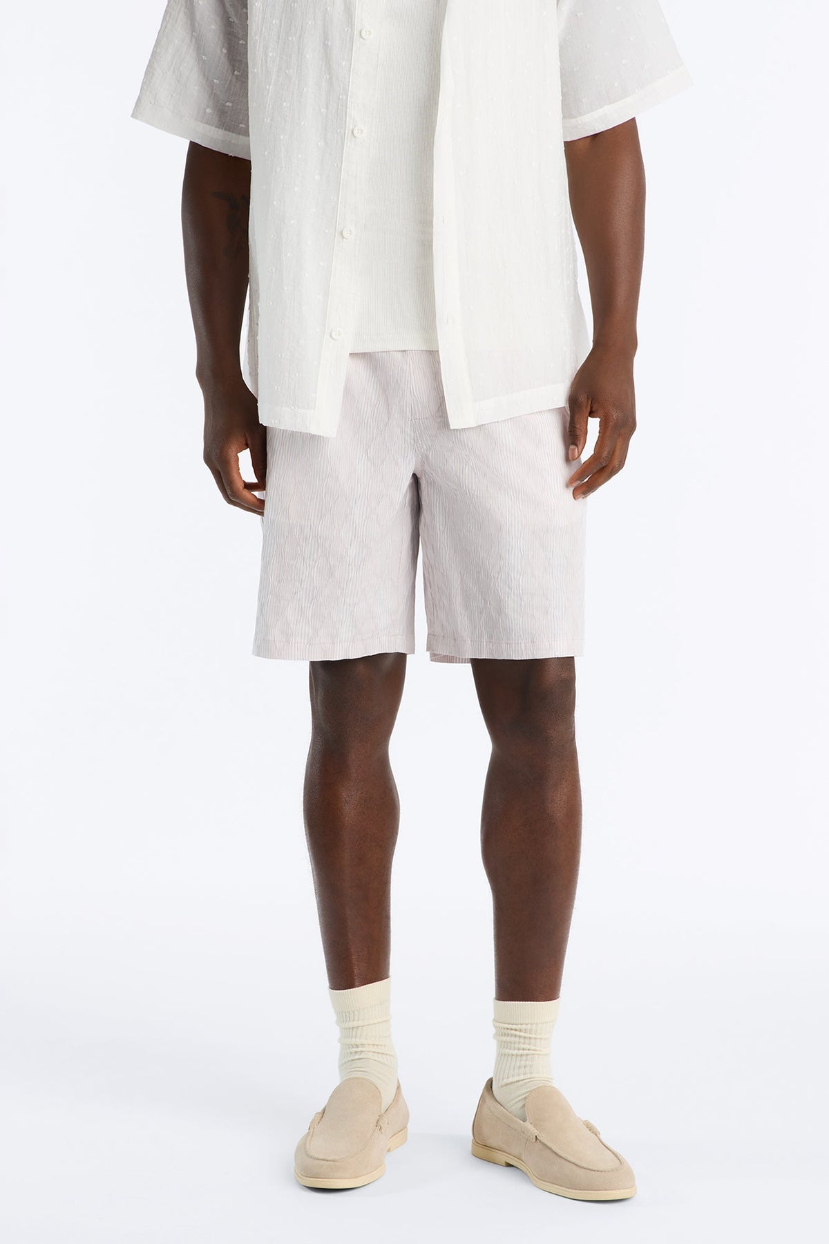 Harbor Stripe Relaxed Short - Mauve/combo image 1