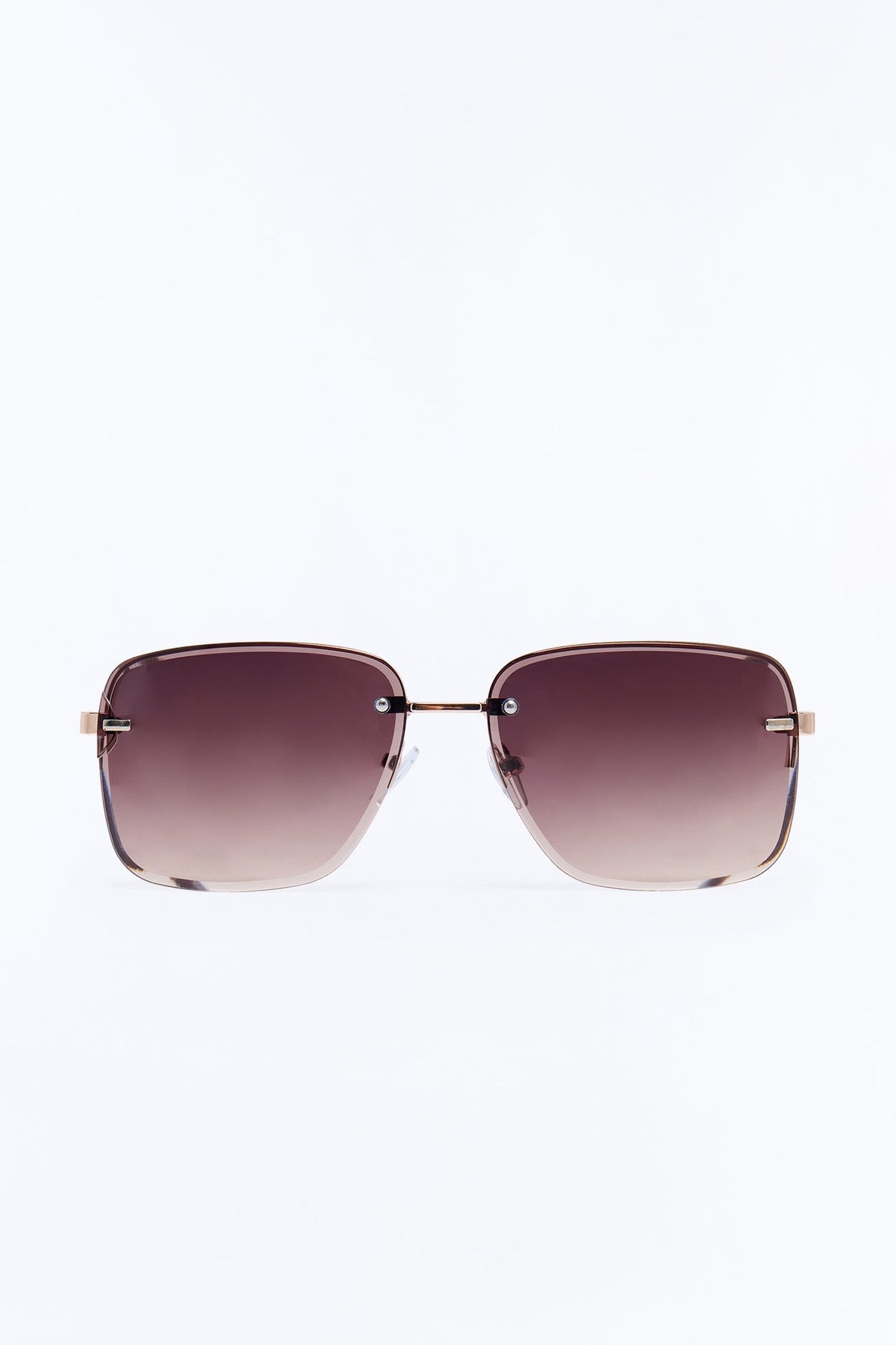 Feel This Way Rimless Sunglasses - Gold/Brown image 1