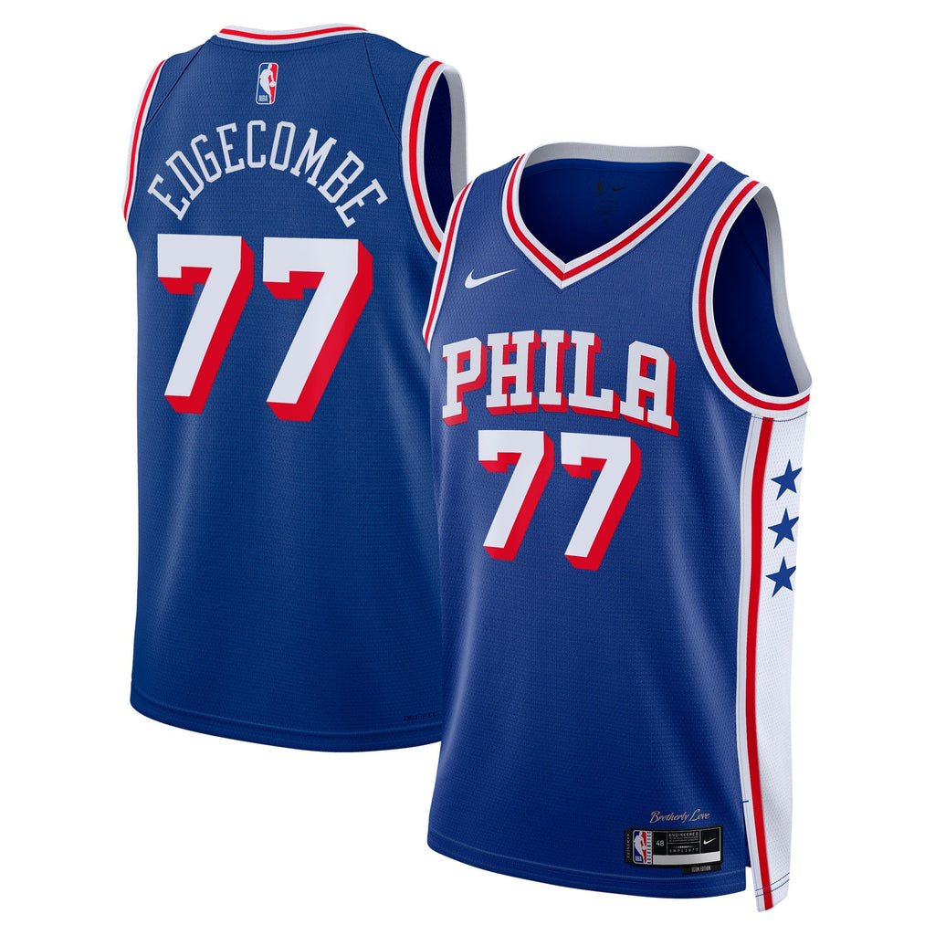 Philadelphia 76ers Nike Icon Edition Swingman Jersey - Royal - VJ Edgecombe - Youth - Royal - image 1