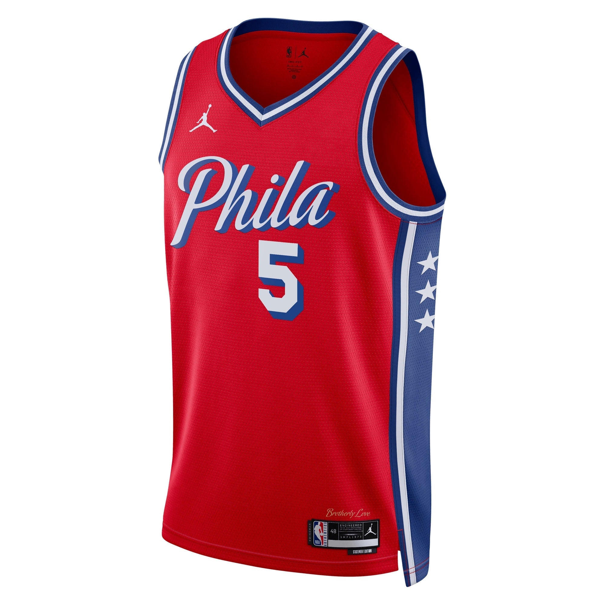 Philadelphia 76ers Jordan Brand Statement Edition Swingman Jersey - Red - Quentin Grimes - Unisex - Red - image 3